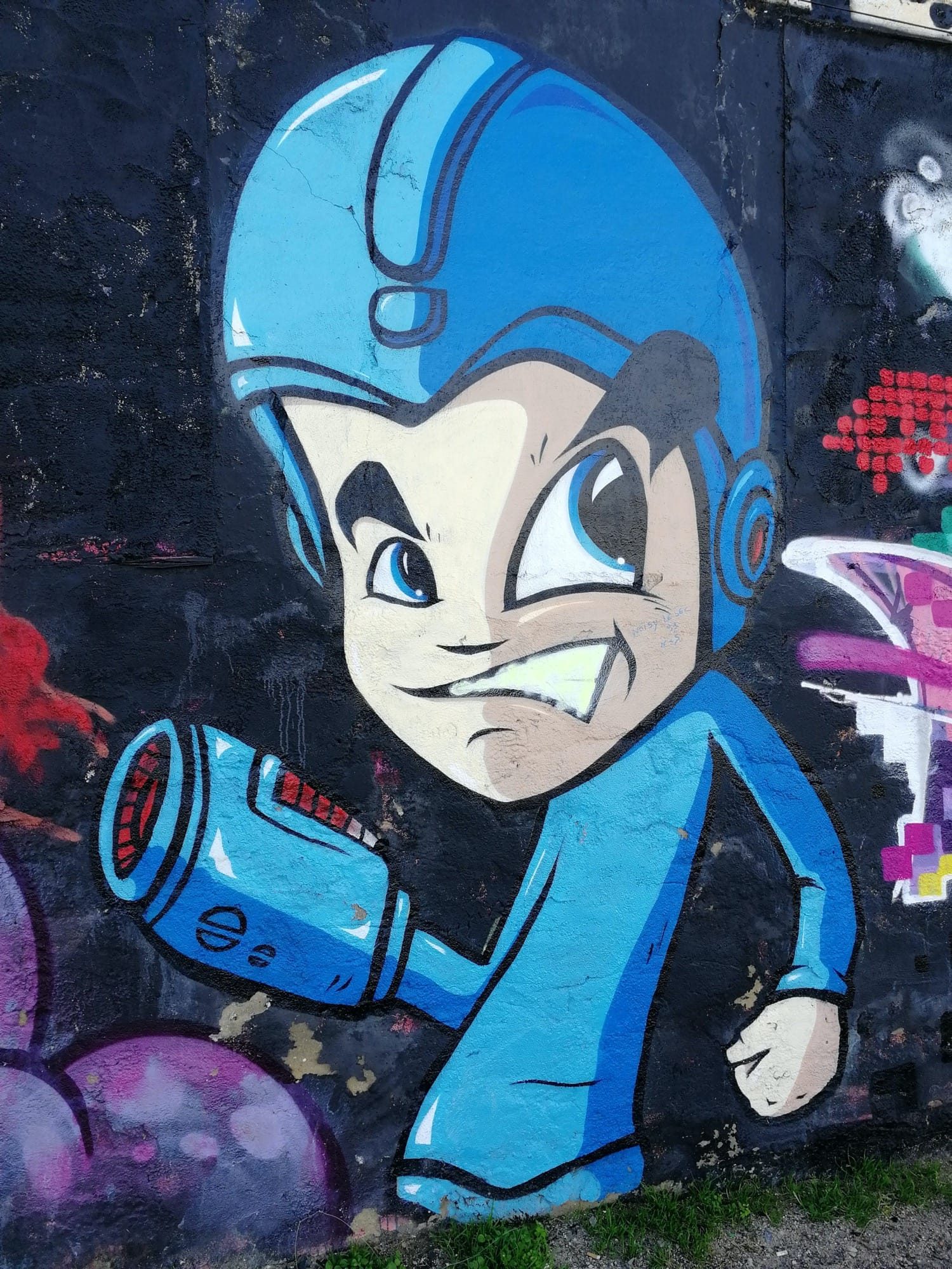 Mega Man - Héros Bleu Lisboa — Street art à Lisboa