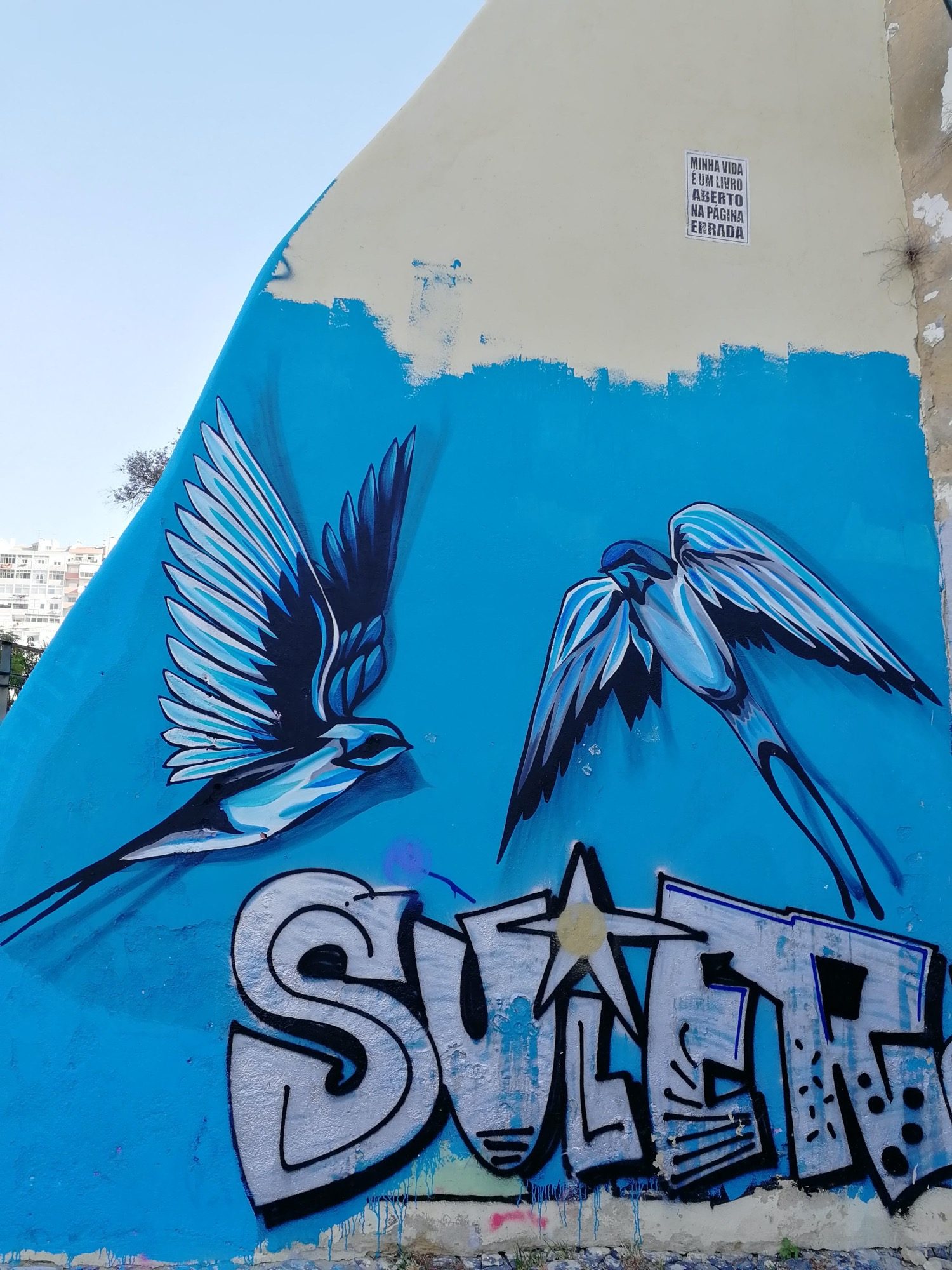 Deux Hirondelles - Mural Lisboa — Street art à Lisboa