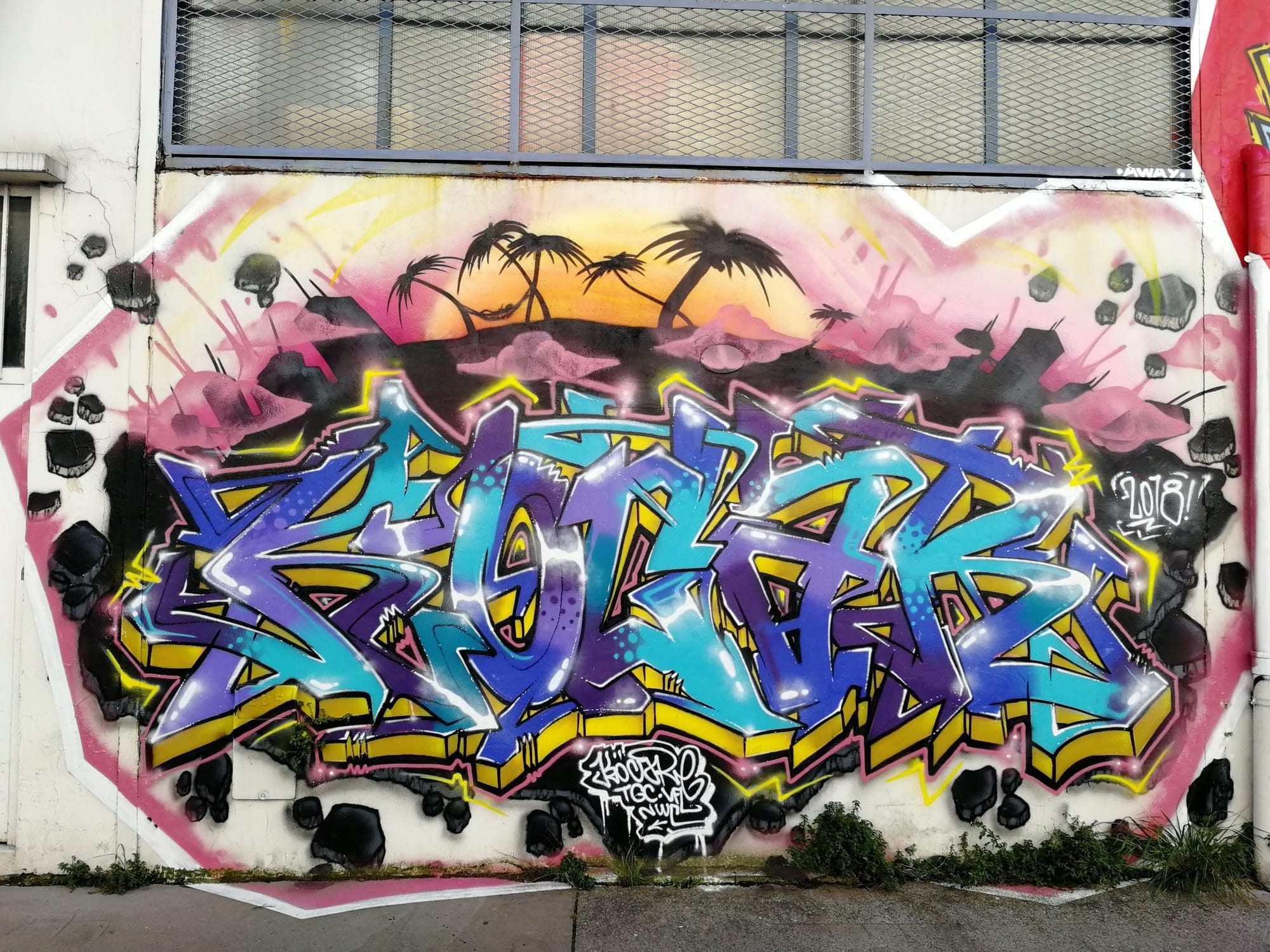 Wildstyle Coucher de Soleil Bordeaux — Street art à Bordeaux