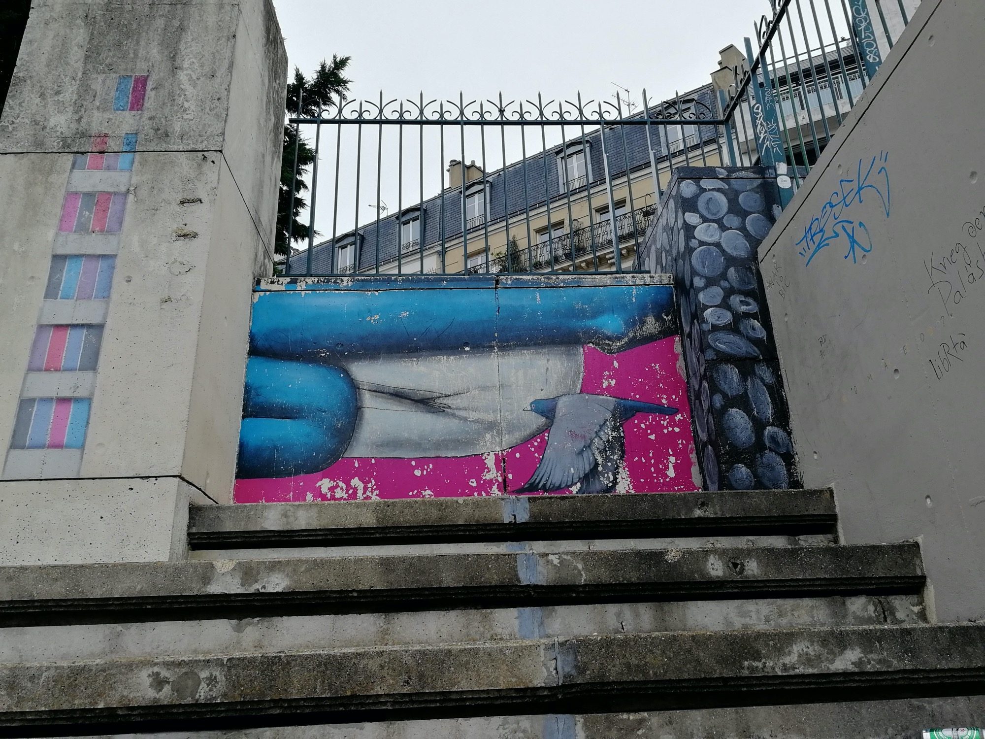 Blue Body and Bird by Seth — Street art by Seth in Paris