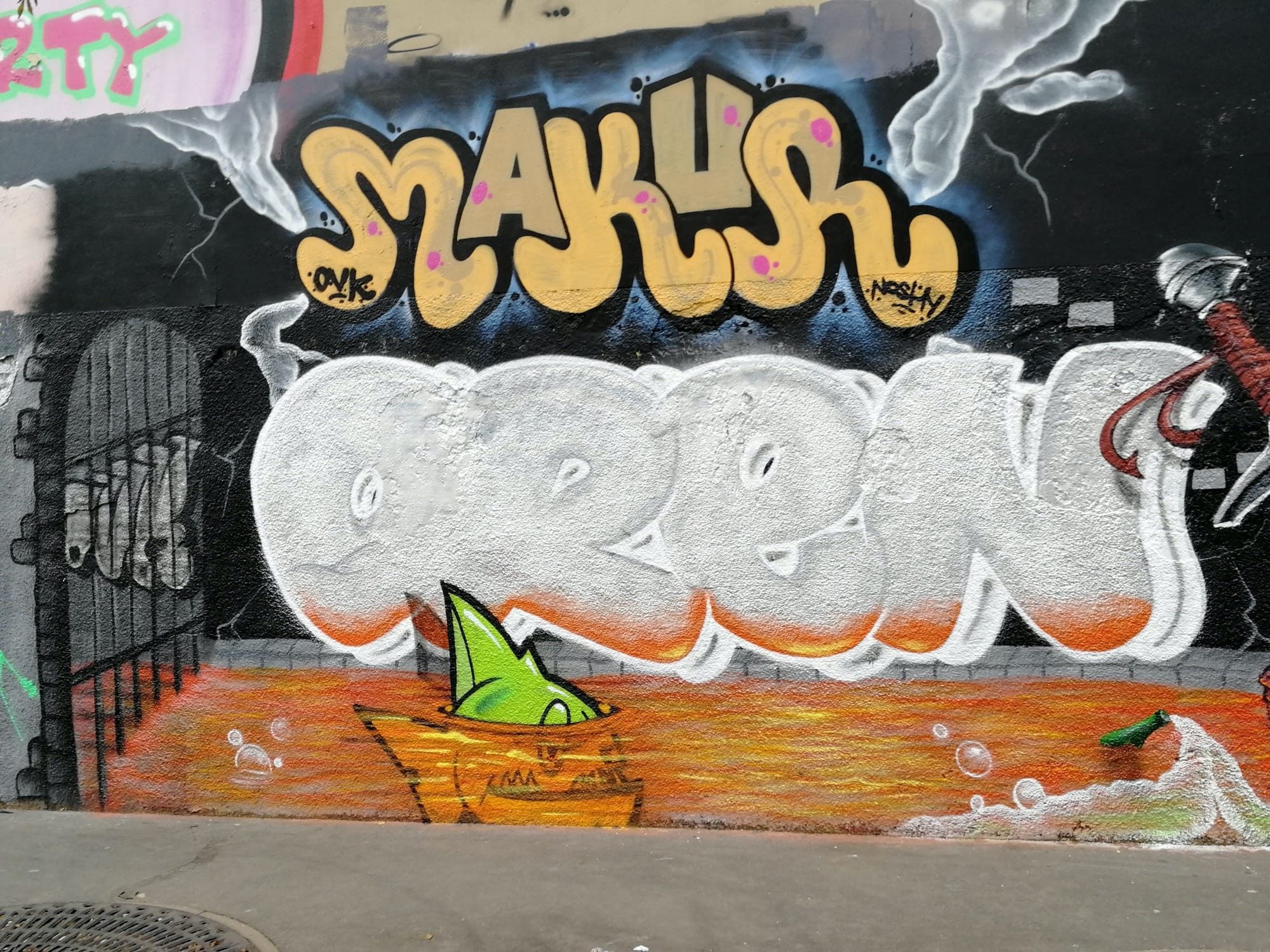 Cat with Pink Ears — Street art in Paris