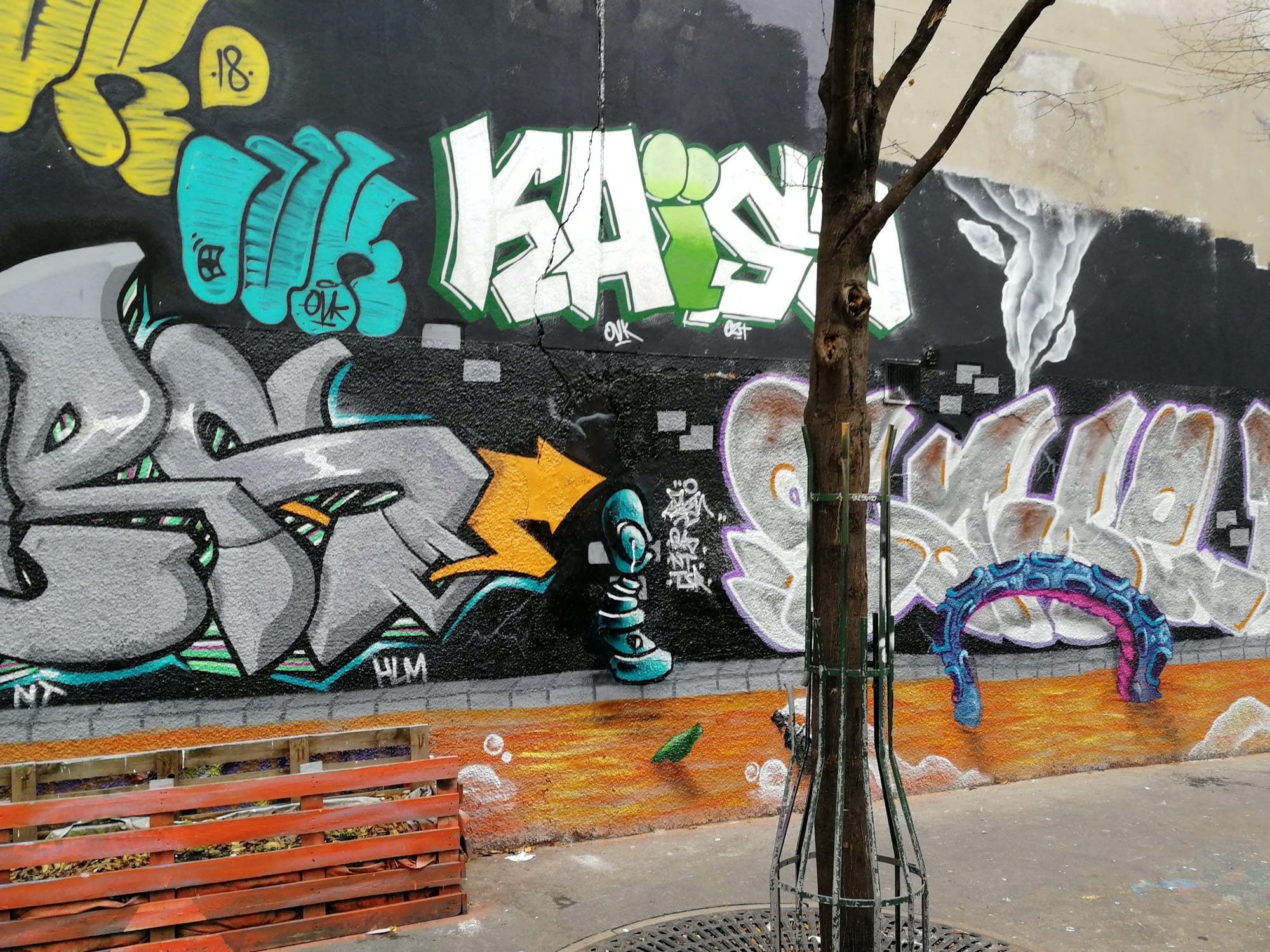 Cat with Pink Ears — Street art in Paris