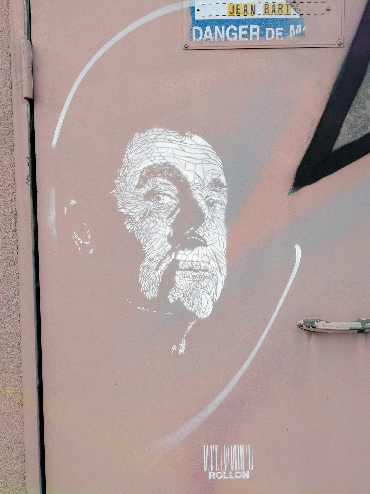 Stencil Portrait by Rollon — Street art by Rollon in Redon
