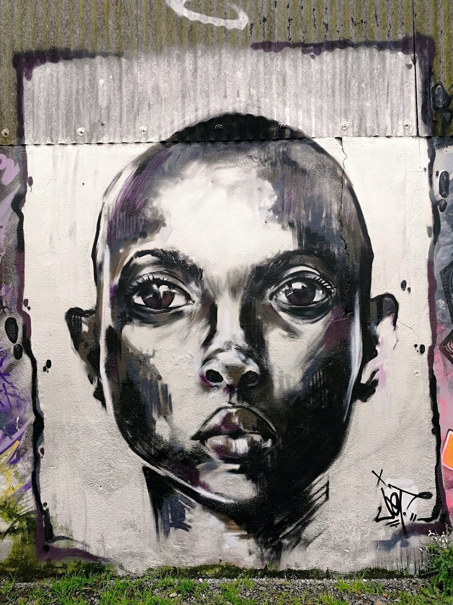 Monochrome Portrait by Jef — Street art by Jef in Redon
