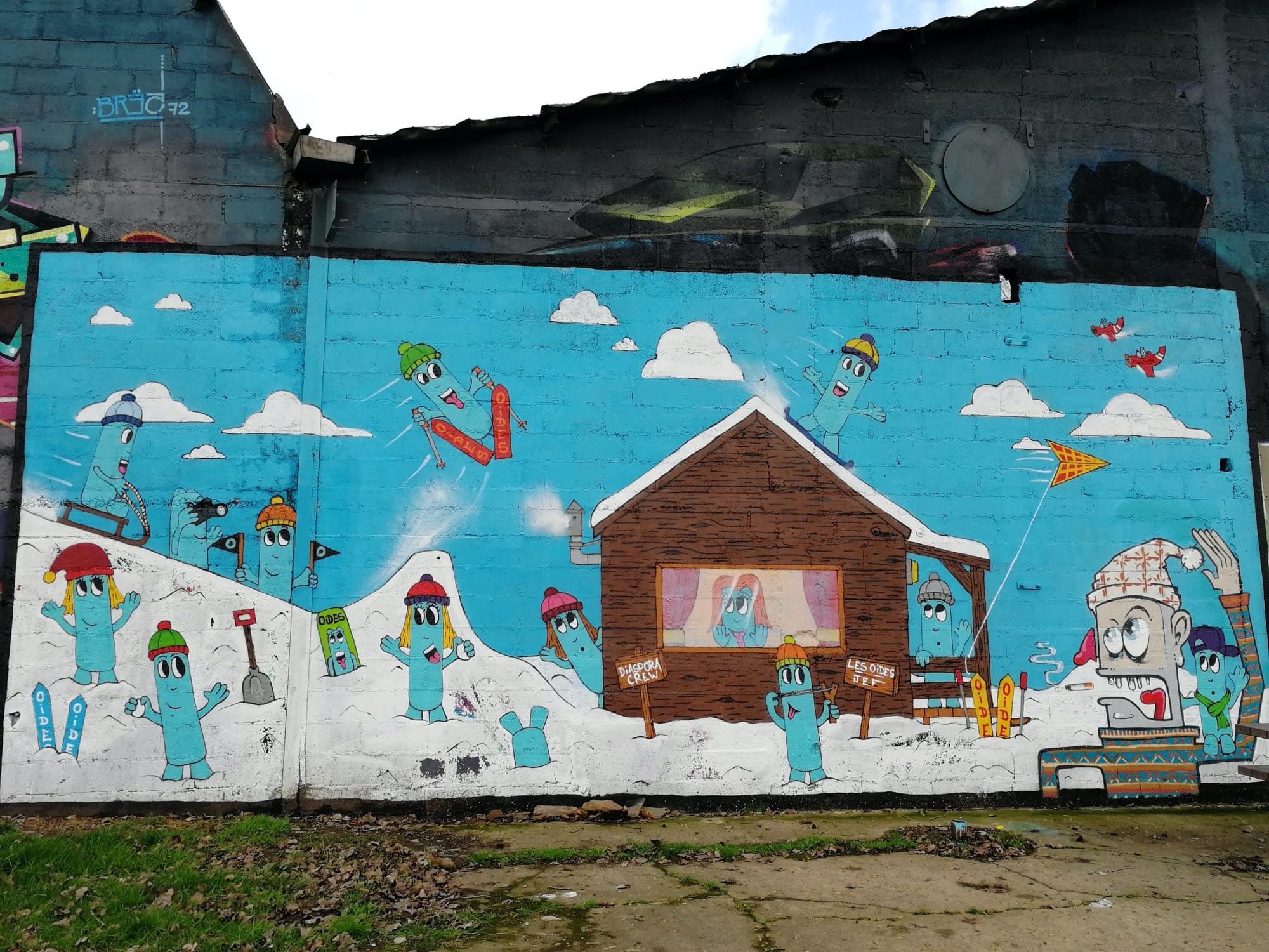 Winter Scene by Jef and Les Oides — Street art by Jef, Les Oides in Redon