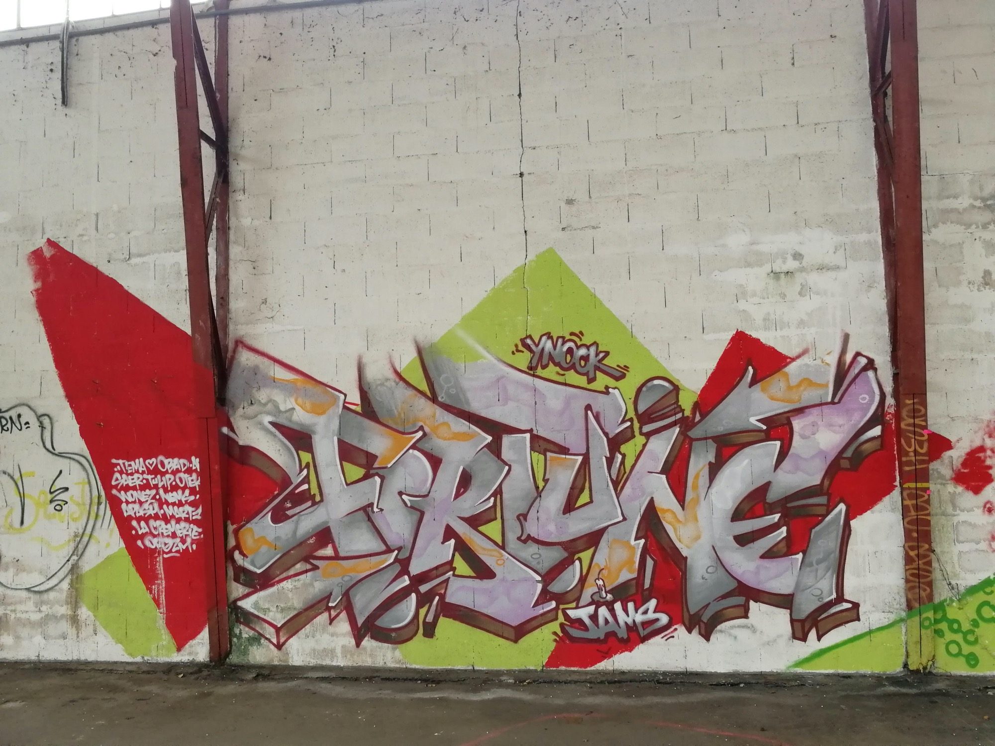 Ynock Jams - Pink Wildstyle on Red — Street art in Issé