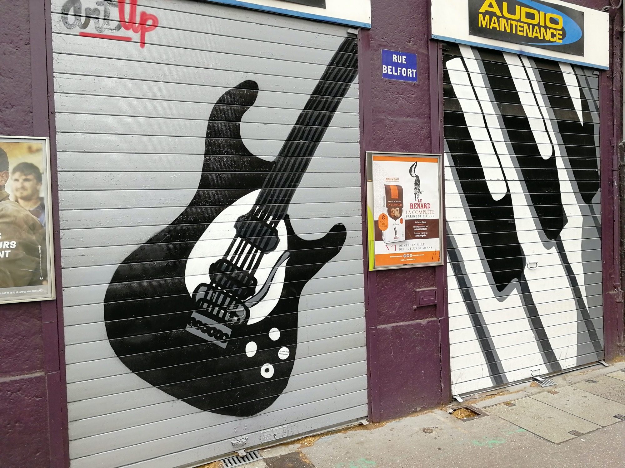 Guitare et piano - Audio Maintenance — Street art à Lyon