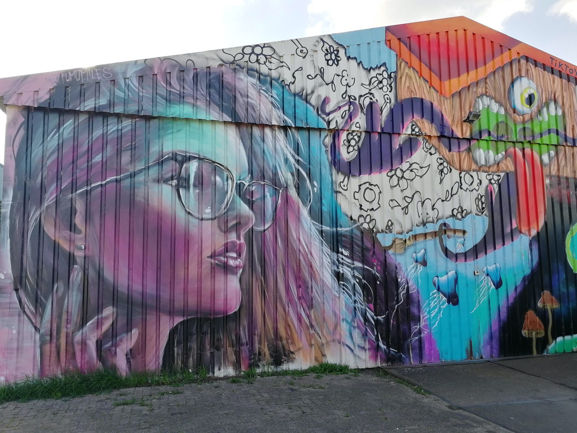 Woman with Glasses Portrait by Fumomiles — Street art by Fumomiles in Amsterdam