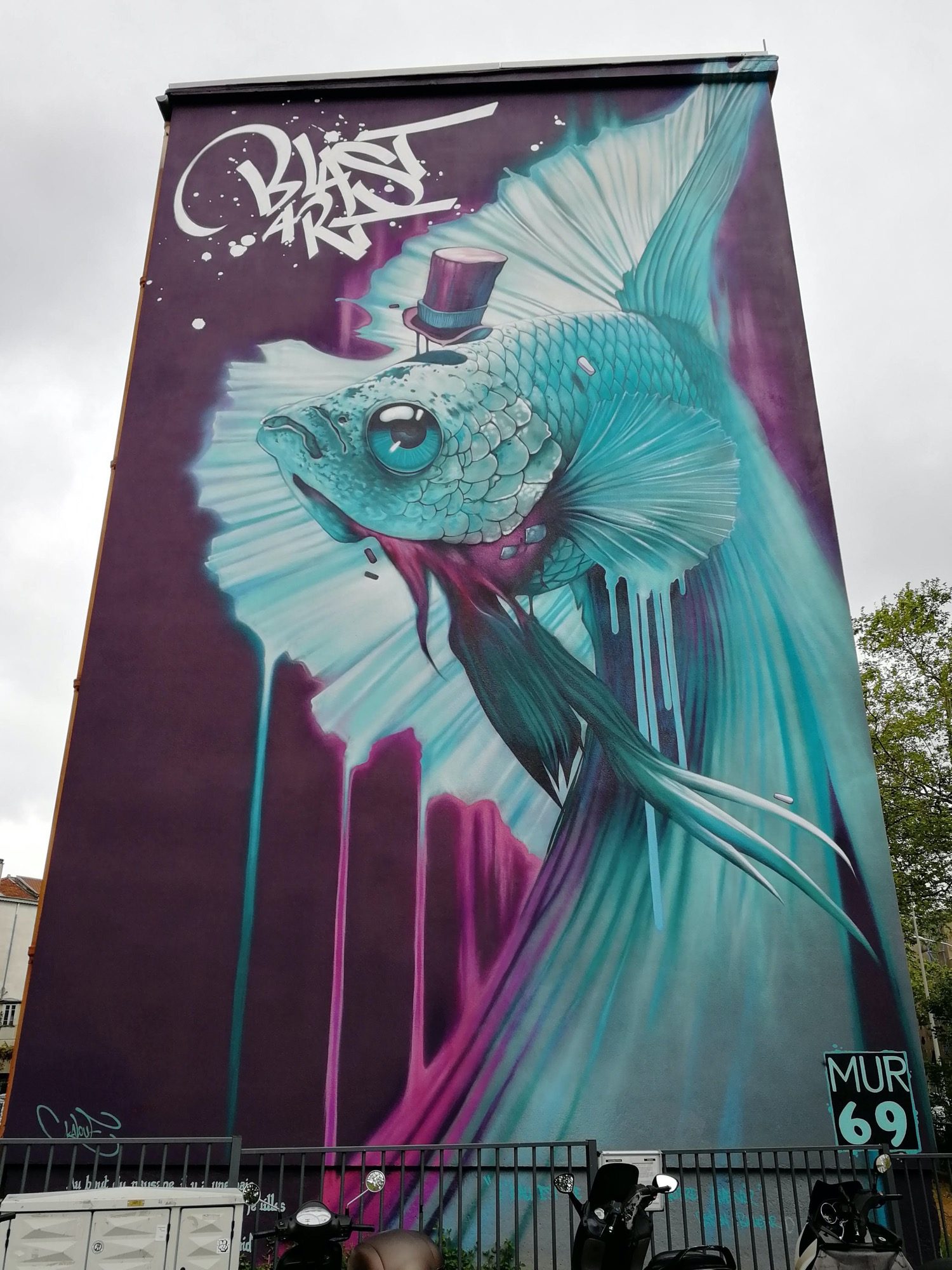 Le combattant — Street art de Kalouf à Lyon