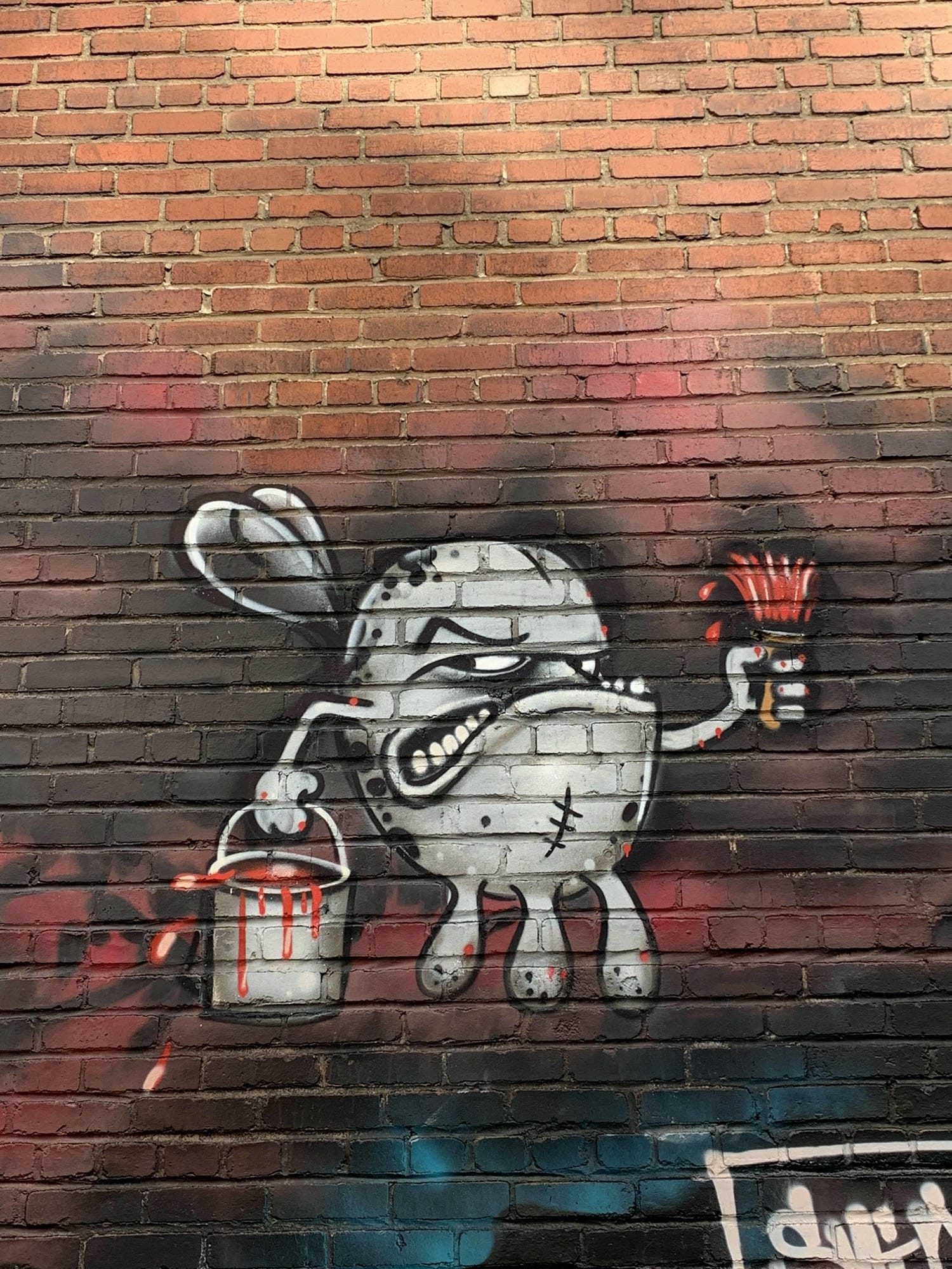 Duet - Lapin Peintre en Colère — Street art à Montréal