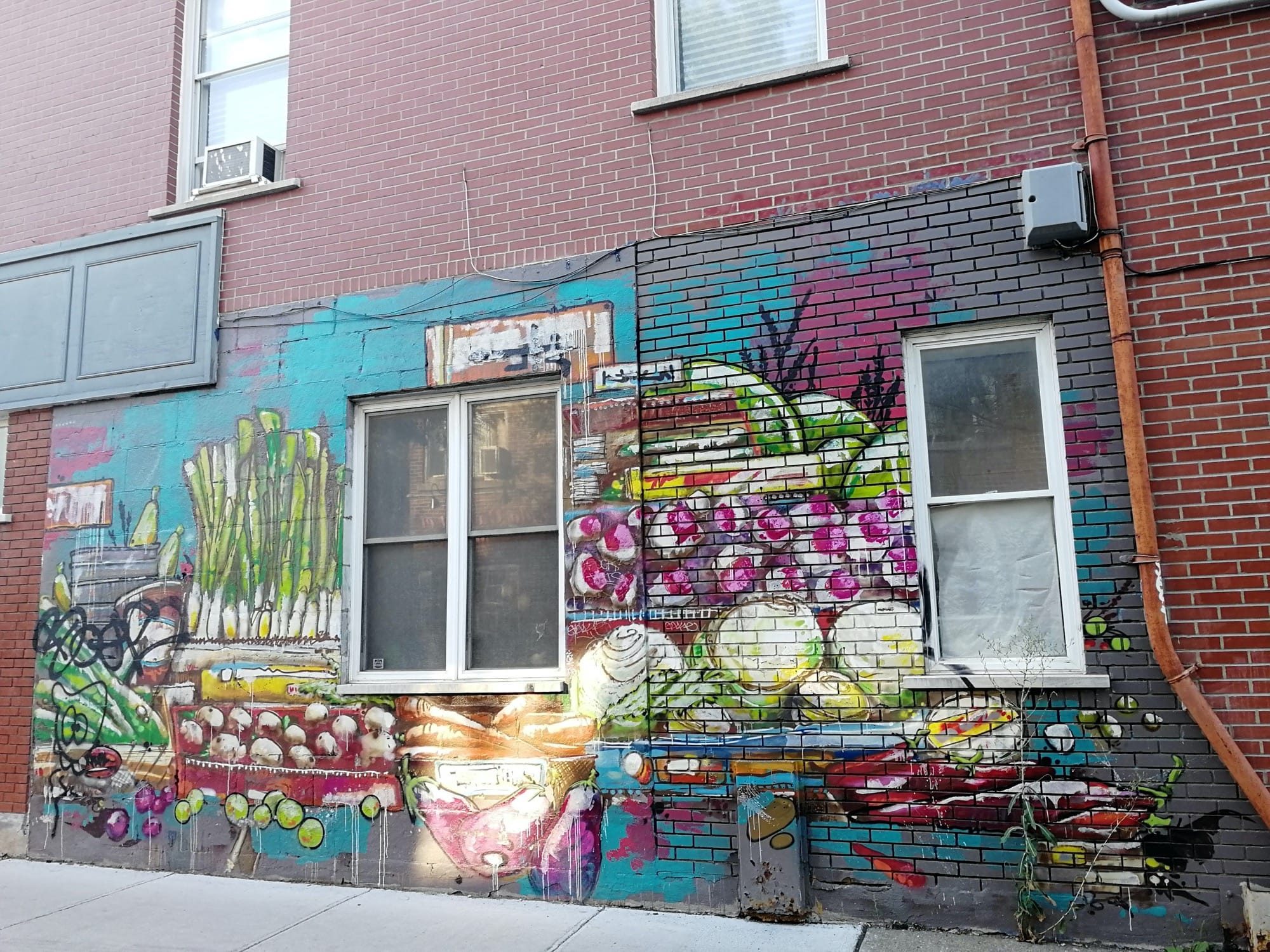 Abundance of Vegetables - Urban Market — Street art in Montréal