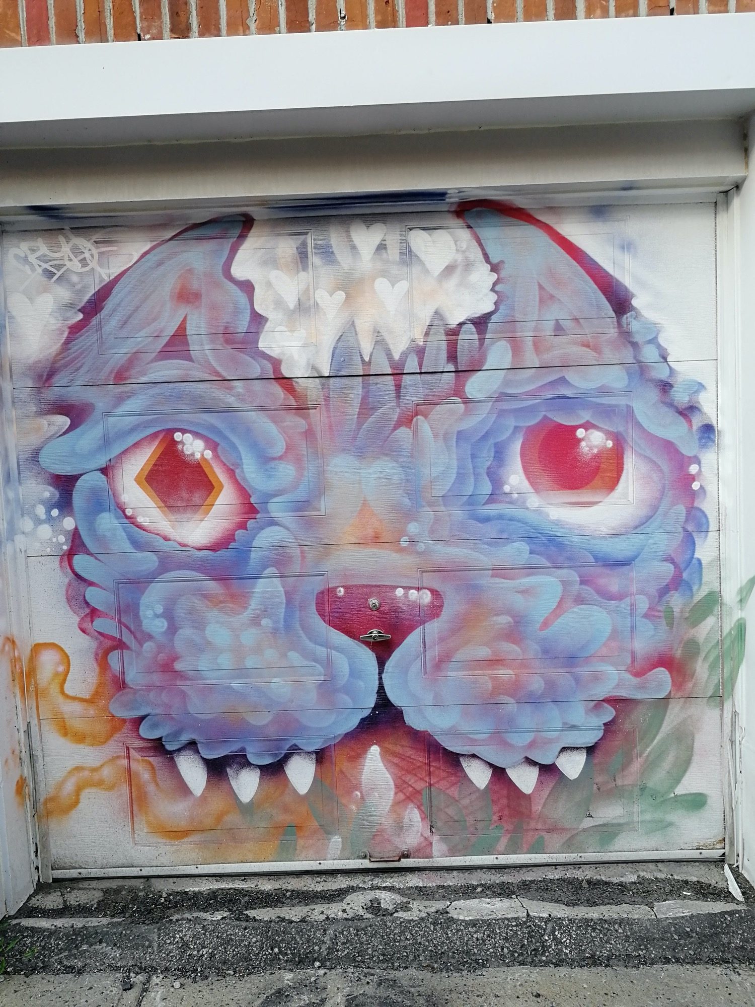 Mystic Feline with Red Eyes — Street art in Montréal
