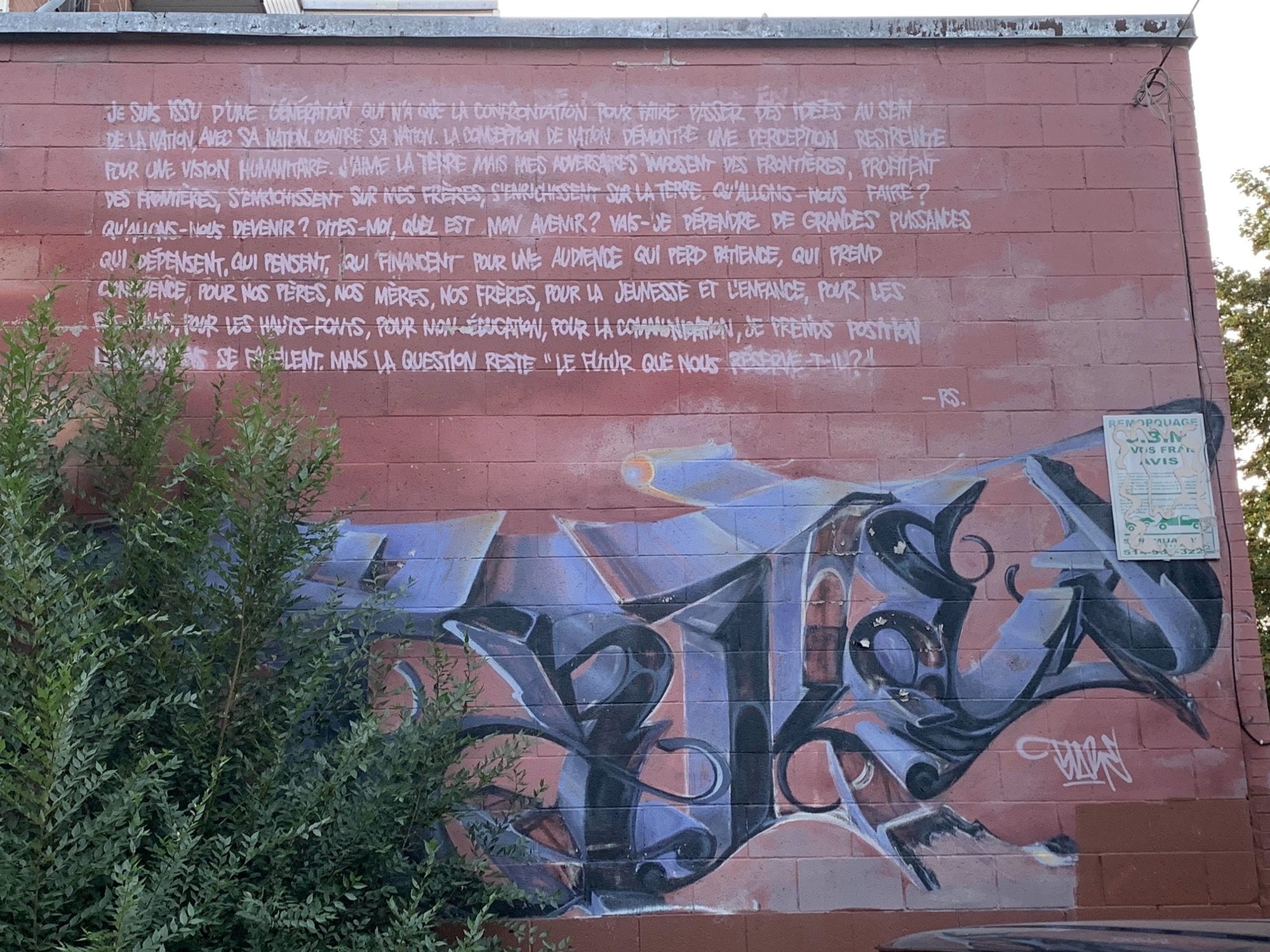 Philosophical Text and Chrome Wildstyle — Street art in Montréal