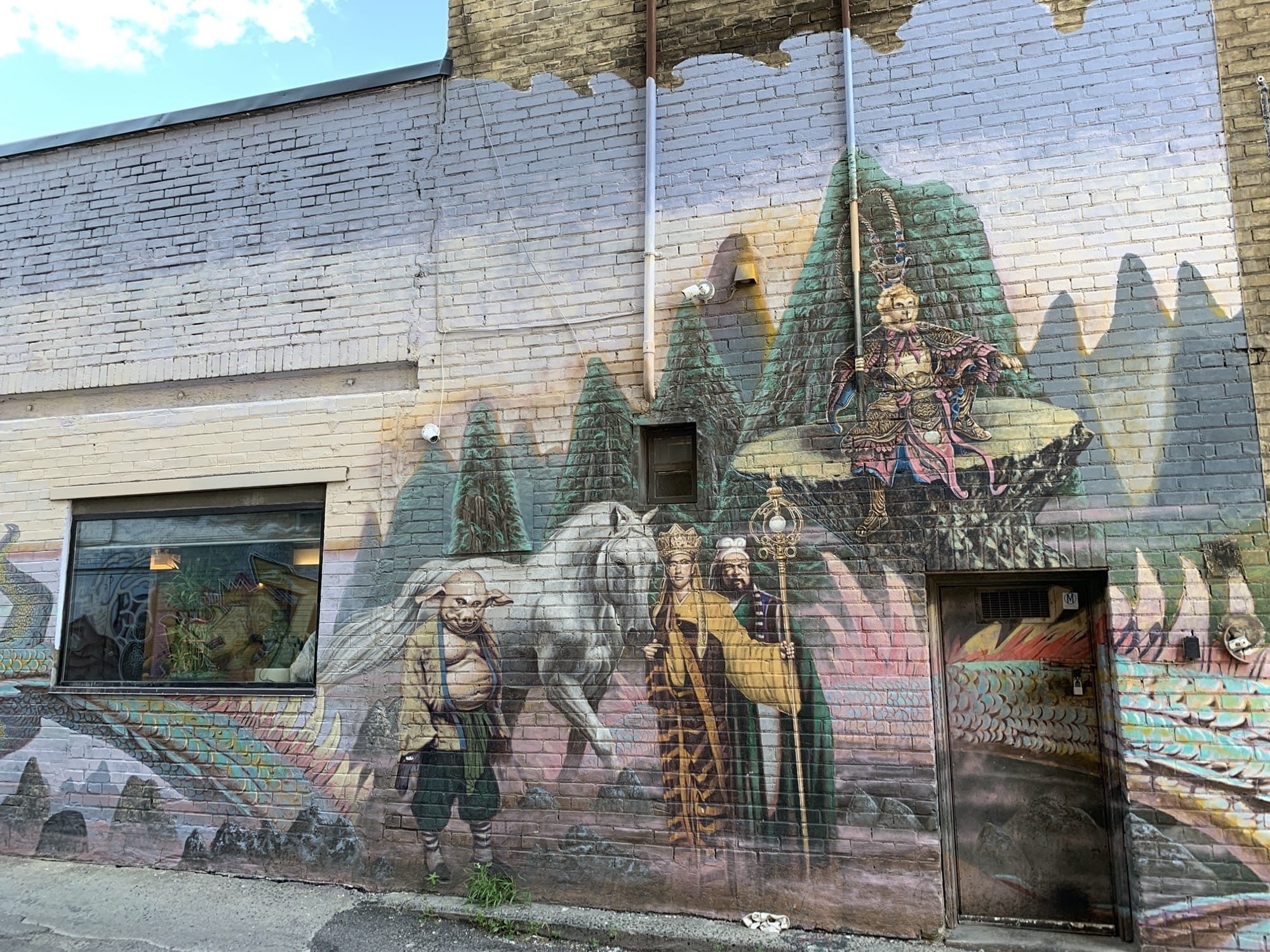 Asian Mountainous Landscape — Street art in Toronto