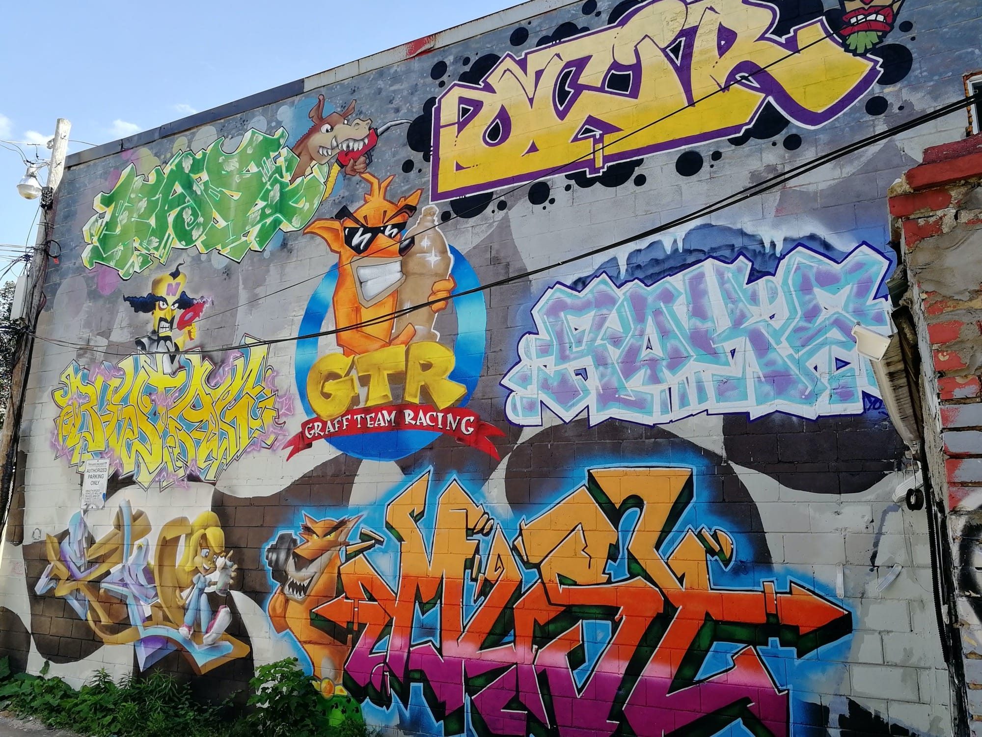 Wall of Pieces and the Graffteam Racing Logo — Street art in Toronto