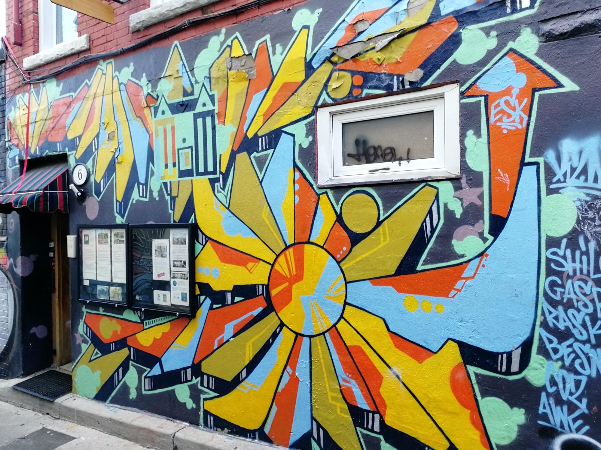 Grande Fleur Soleil Mural Kensington — Street art à Toronto