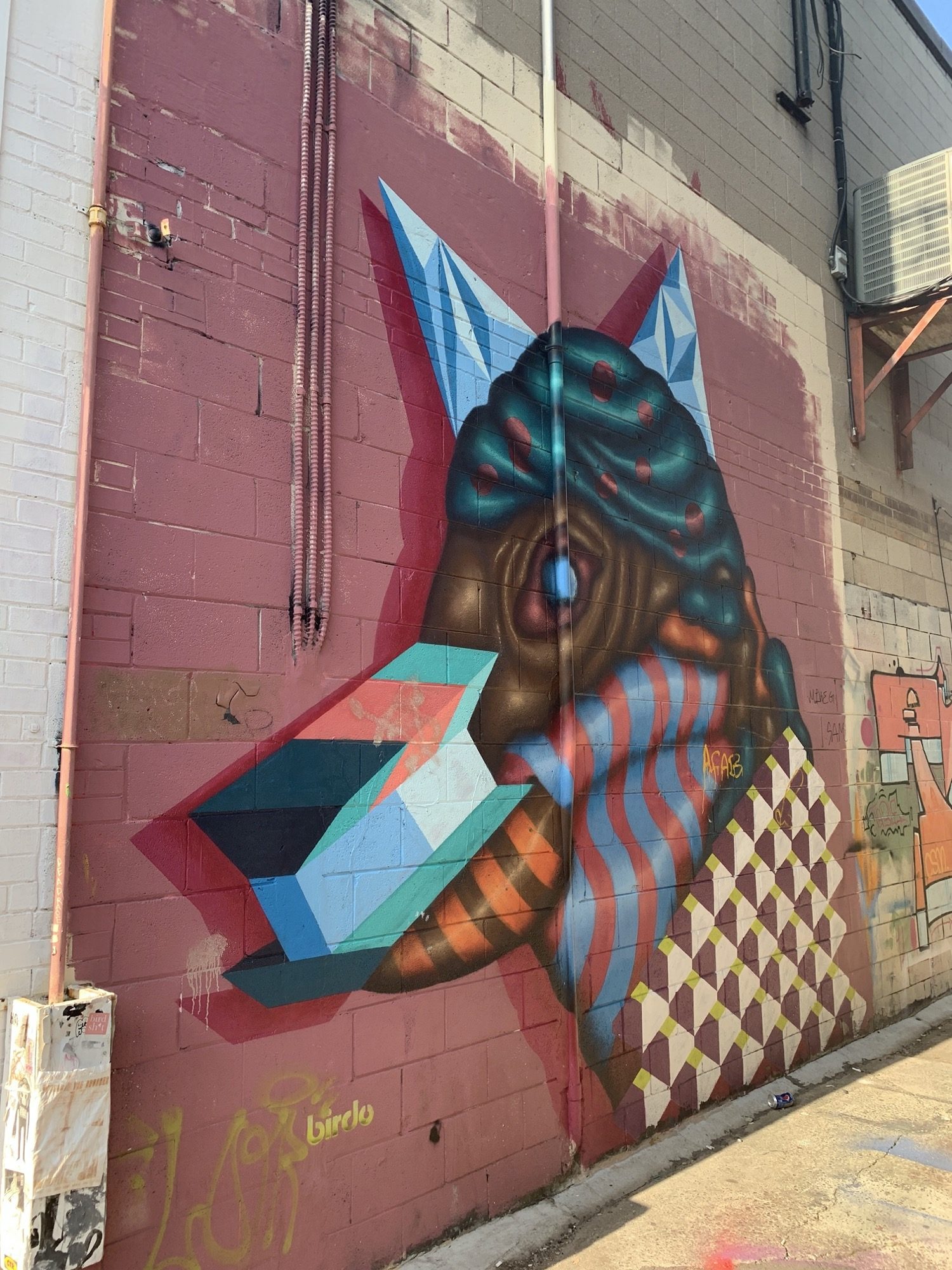 Geometric Fox Head by Birola — Street art in Toronto