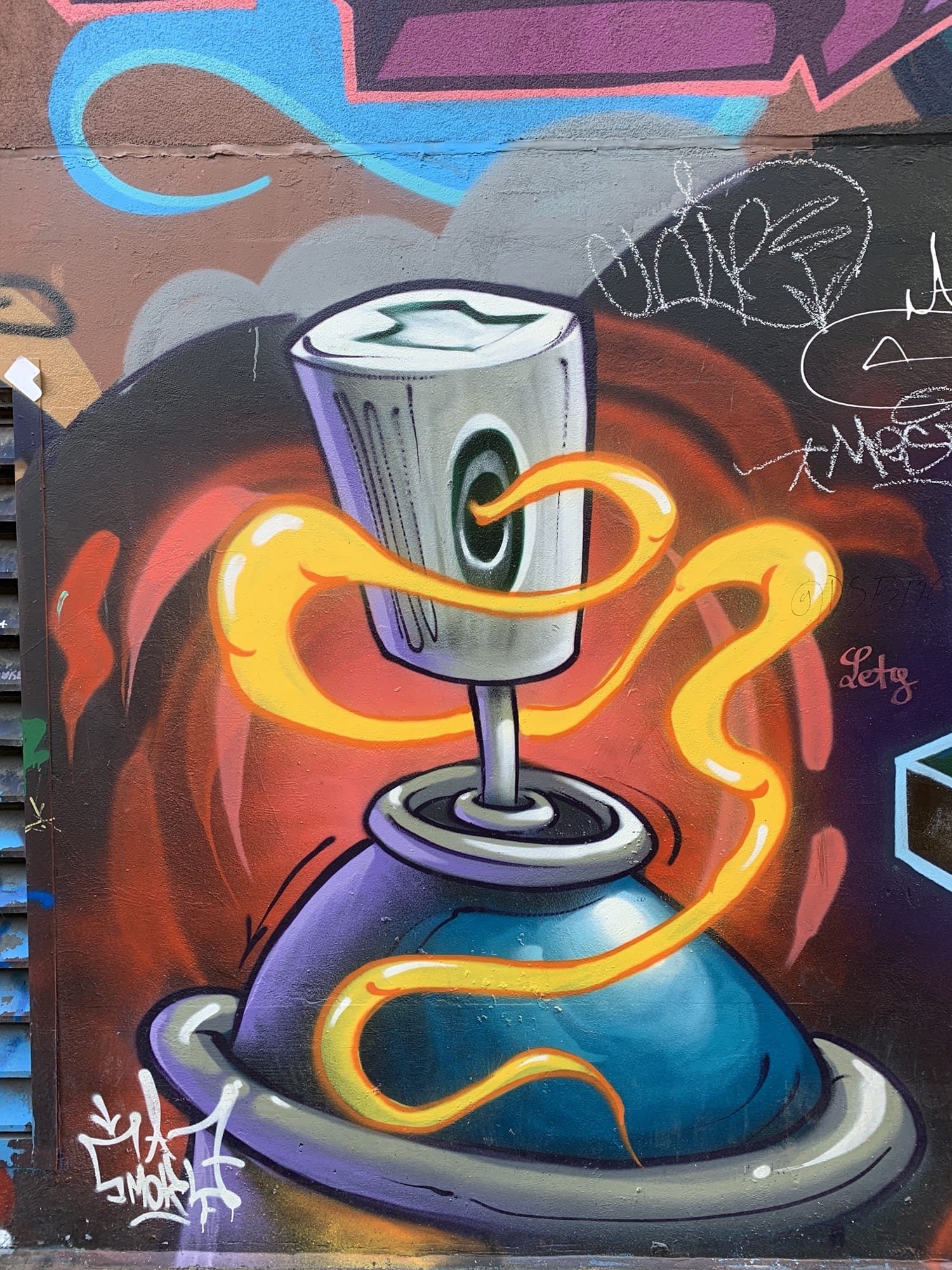 Illustration emblématique de cap de bombe — Street art à Toronto