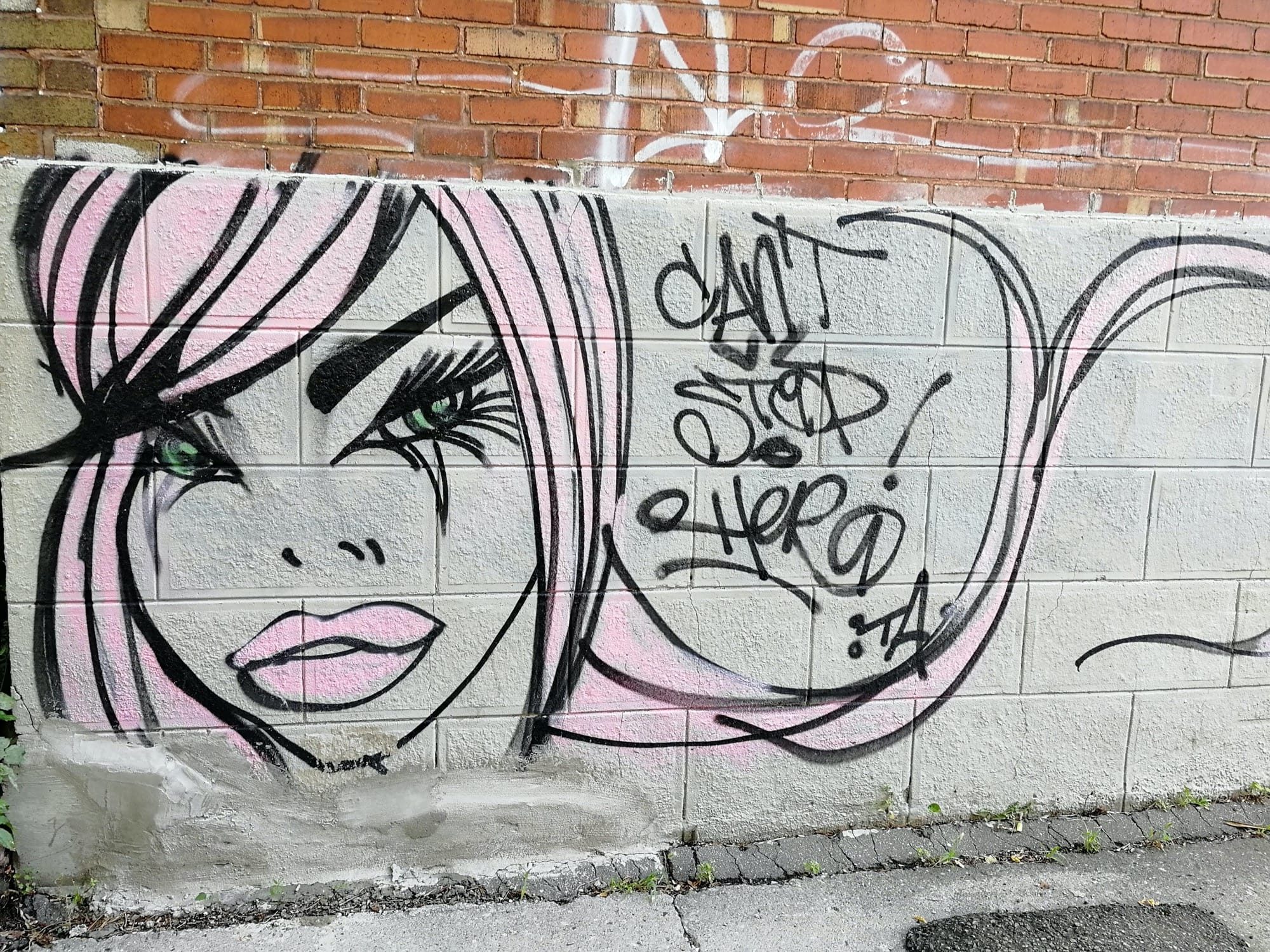 Visage pop et Can't stop her — Street art à Montréal