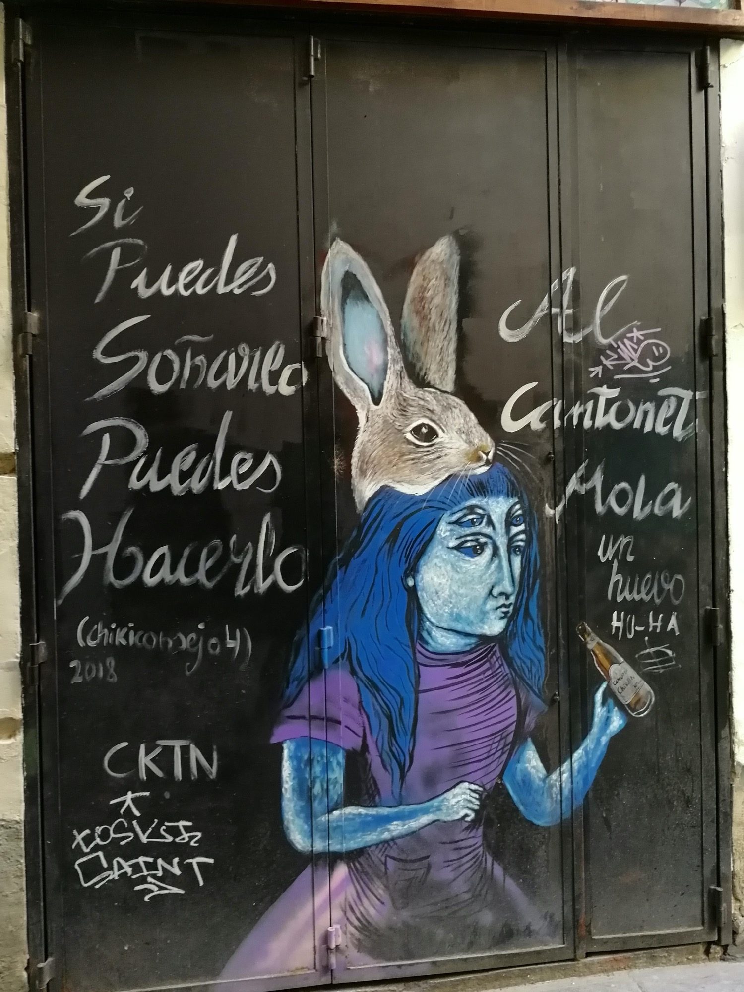 CKTN's Hare-Headed Woman — Street art in València