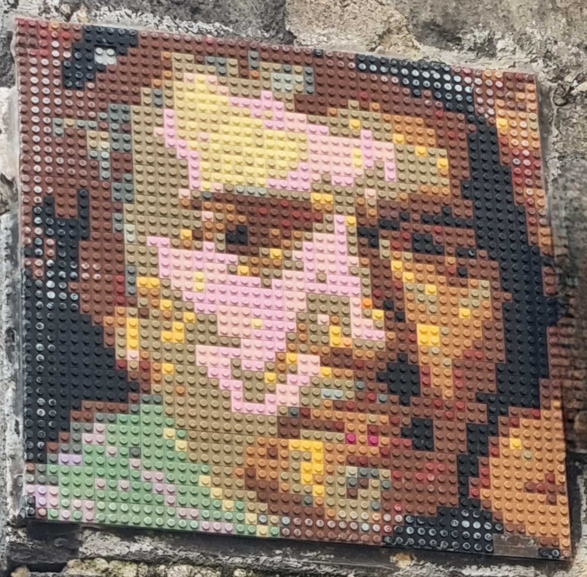 Mosaïque portrait en briques par Tom BRIKX — Street art de Tom BRIKX à Clermont-Ferrand