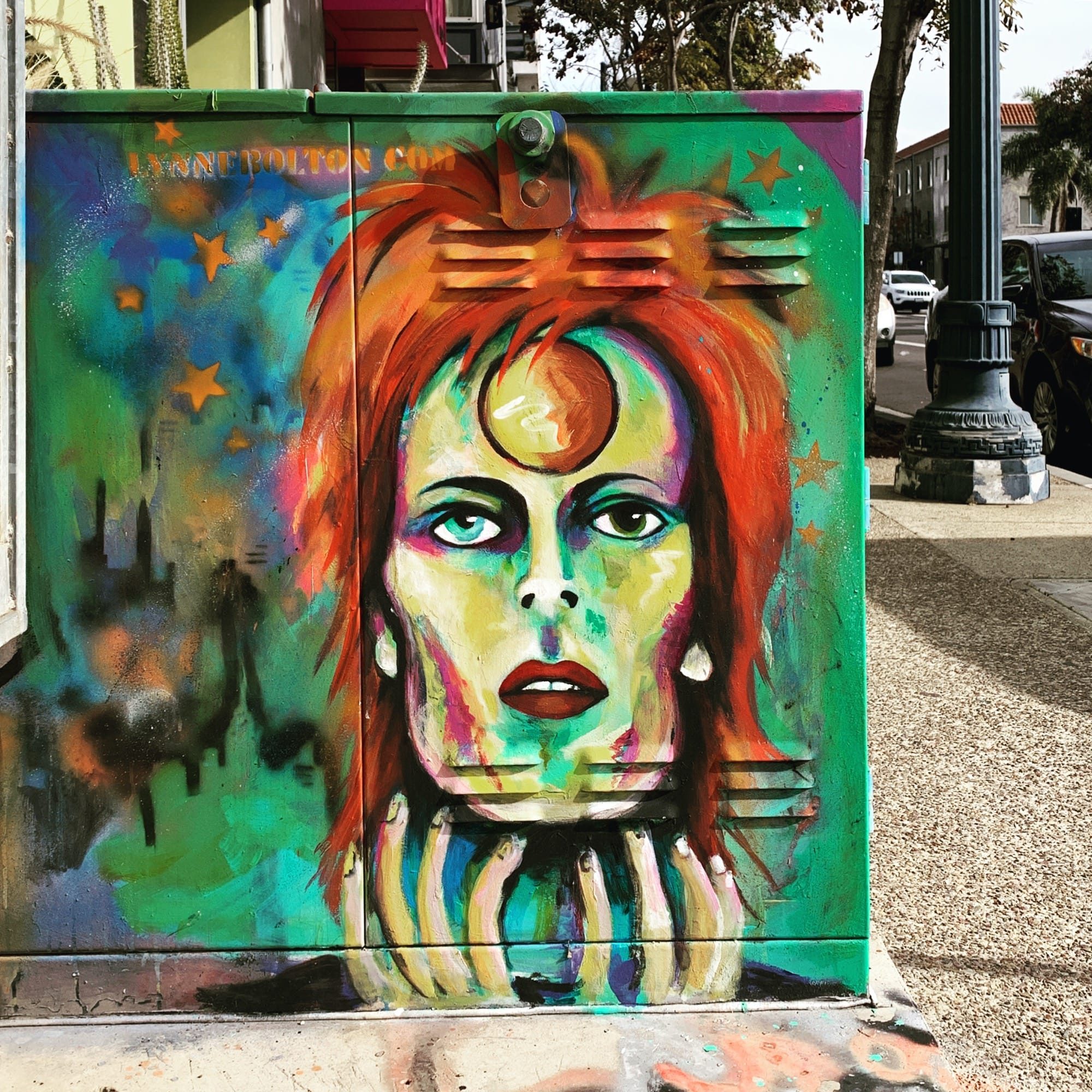 Portrait Pop Art Cosmique — Street art à San Diego