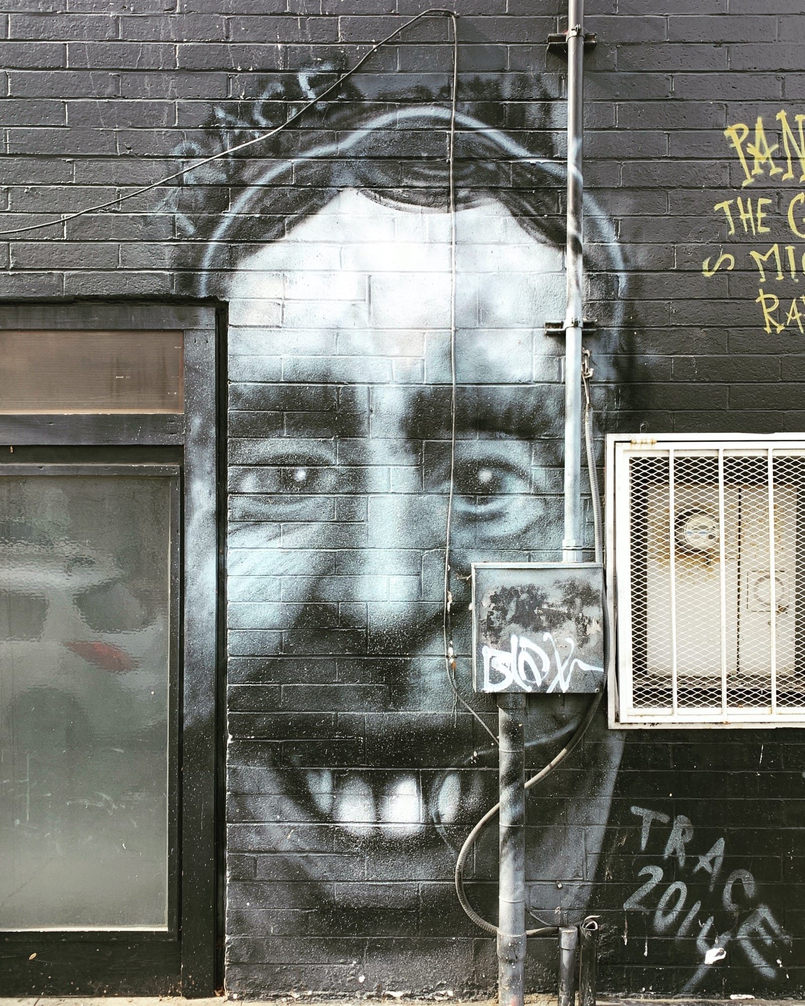 Portrait Urbain Expressif Monochrome — Street art à San Diego