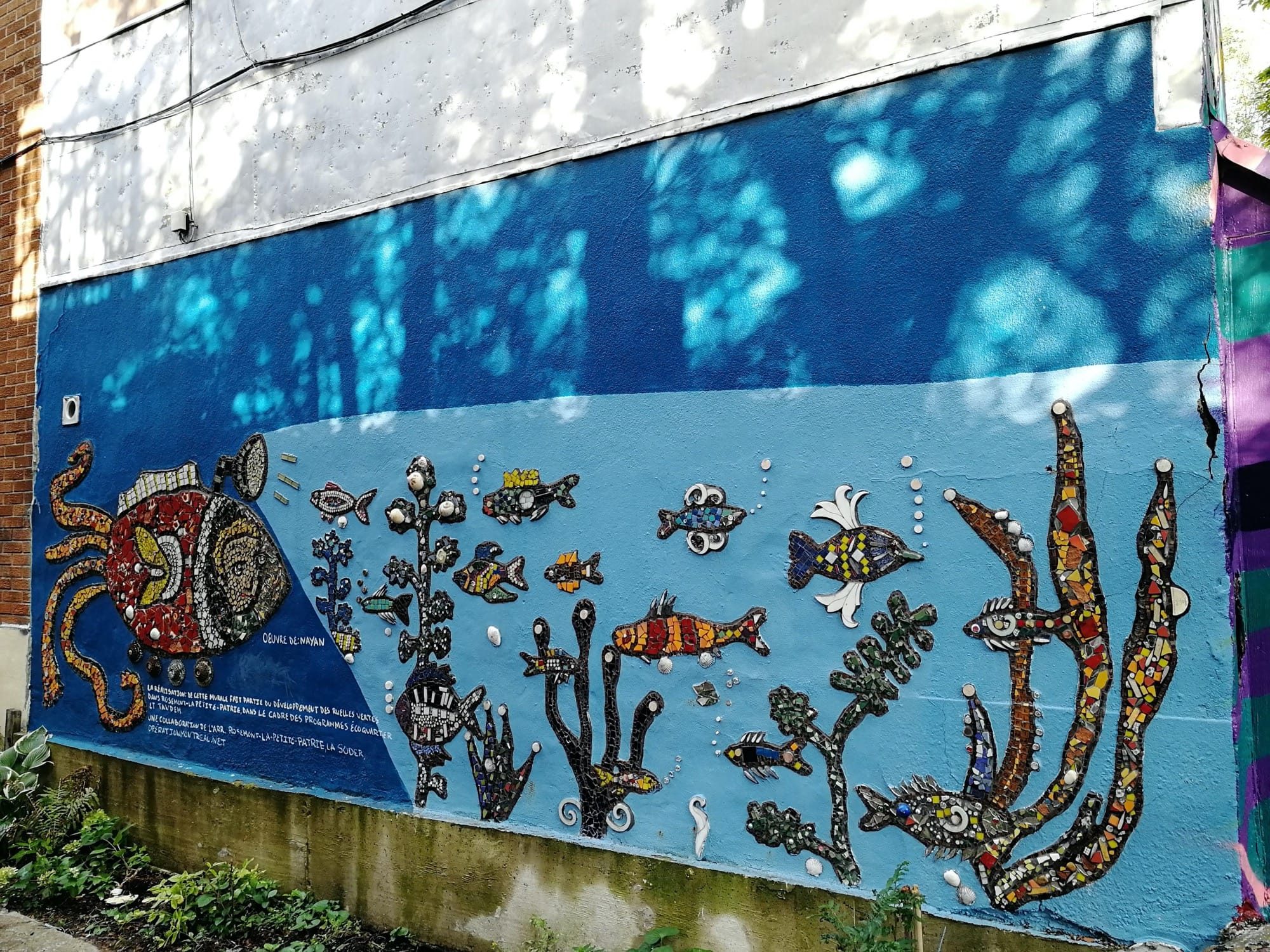 Nayan's Marine Mosaic Mural — Street art in Montréal