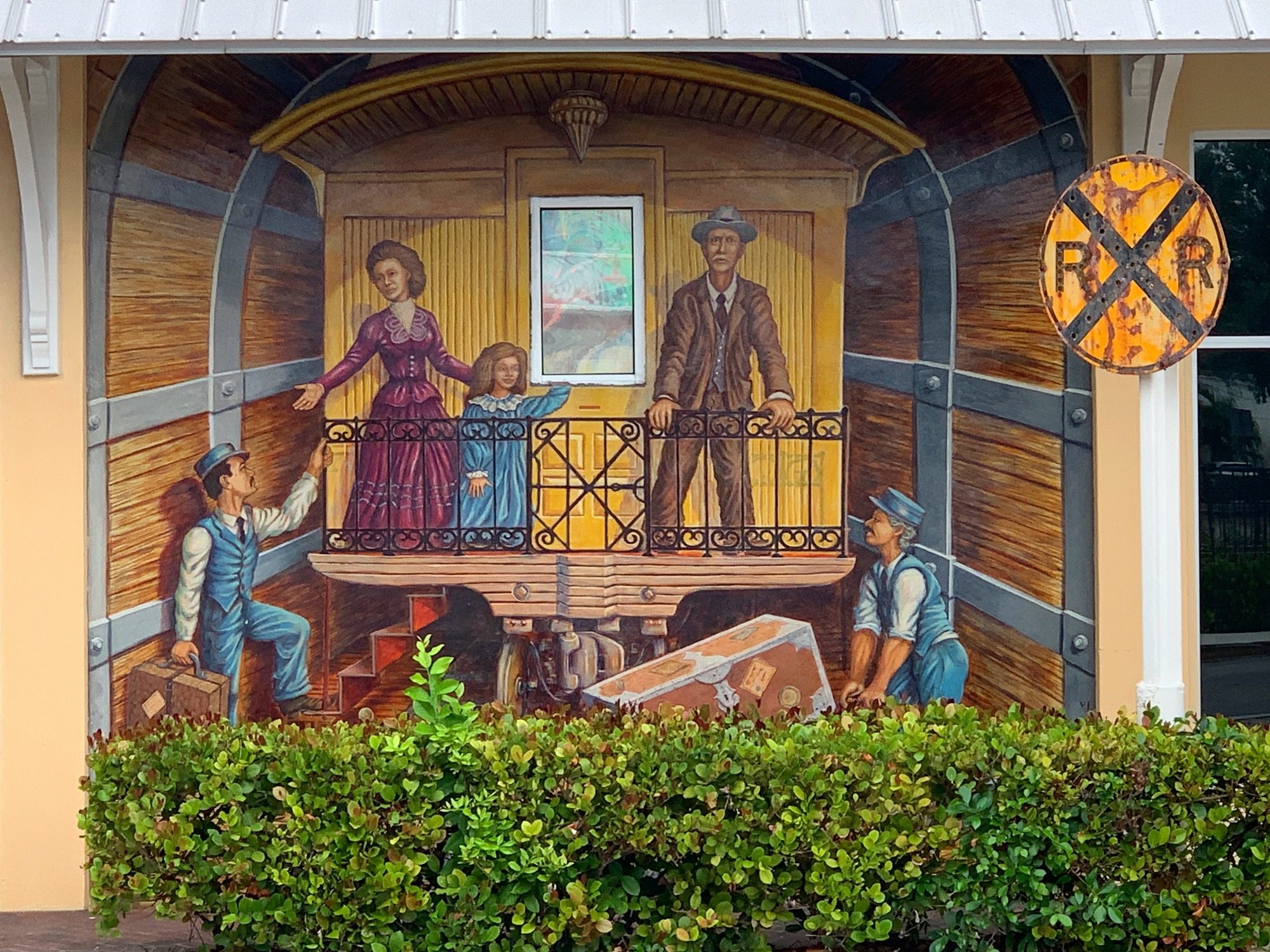 Scène ferroviaire historique — Street art à Delray Beach