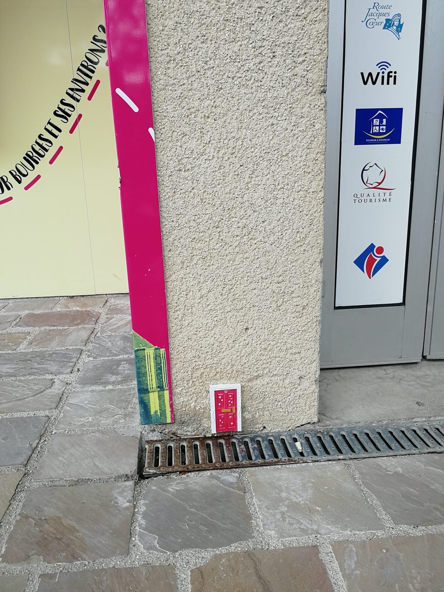 Miniature Door with Hearts — Street art by Florizale in Bourges