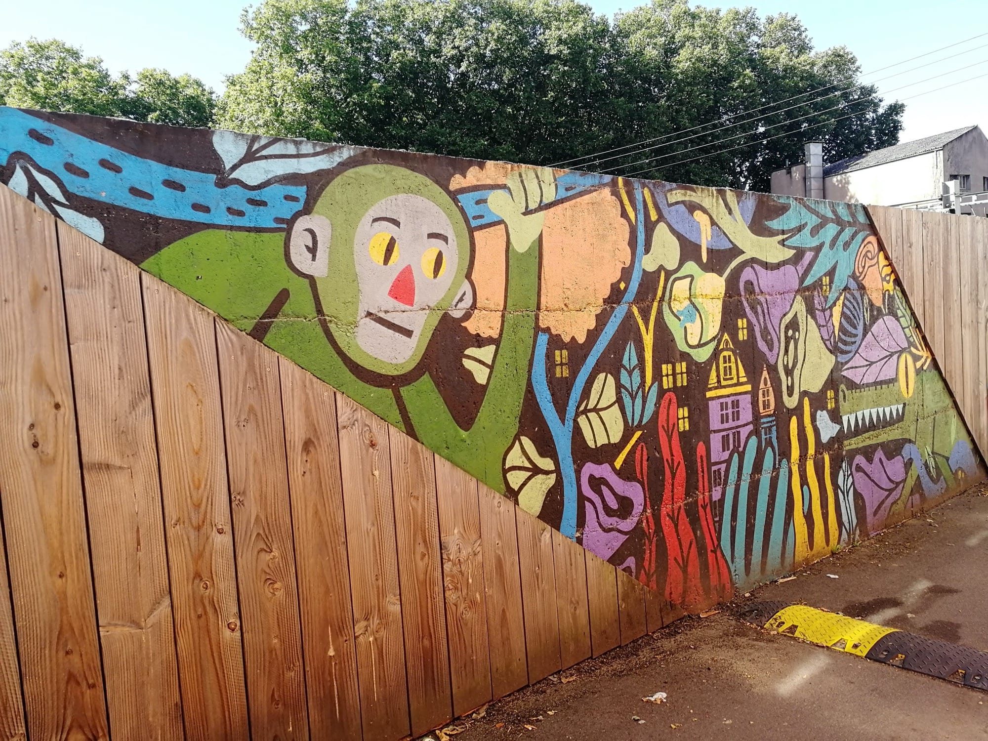 Character and Fantastic Cityscape — Street art in Nantes