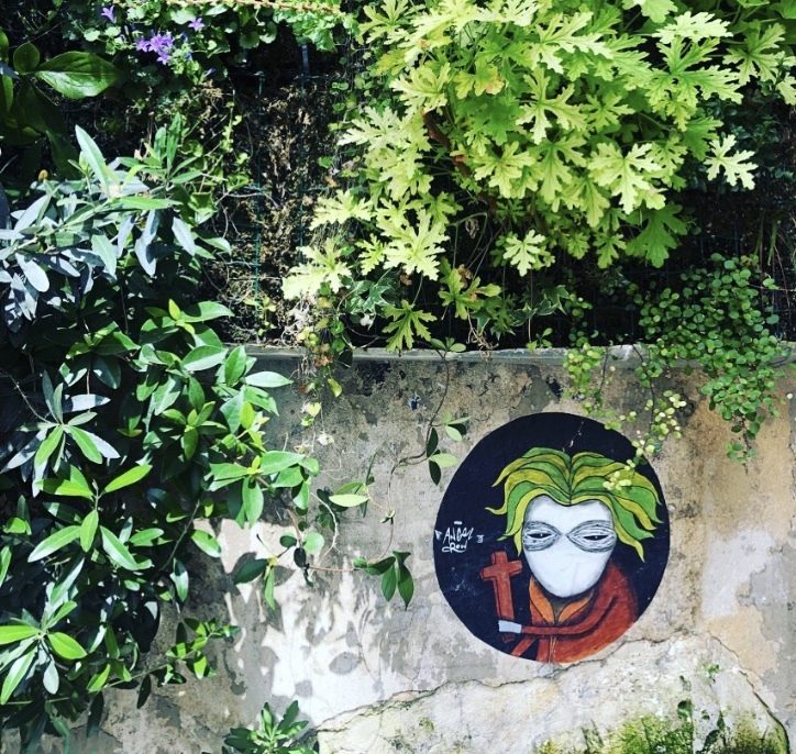 Green-Haired Character – Marais — Street art in Paris