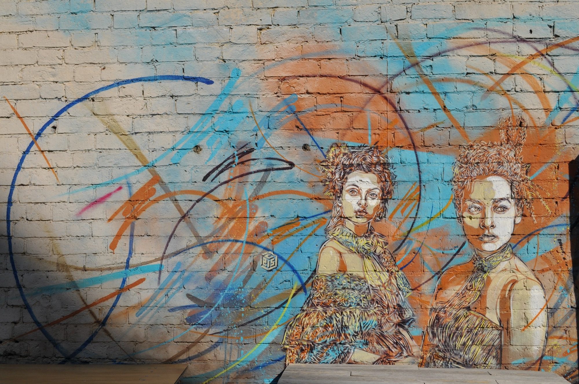 Two Girls by C215 – Moscow — Street art by C215 in Moskva