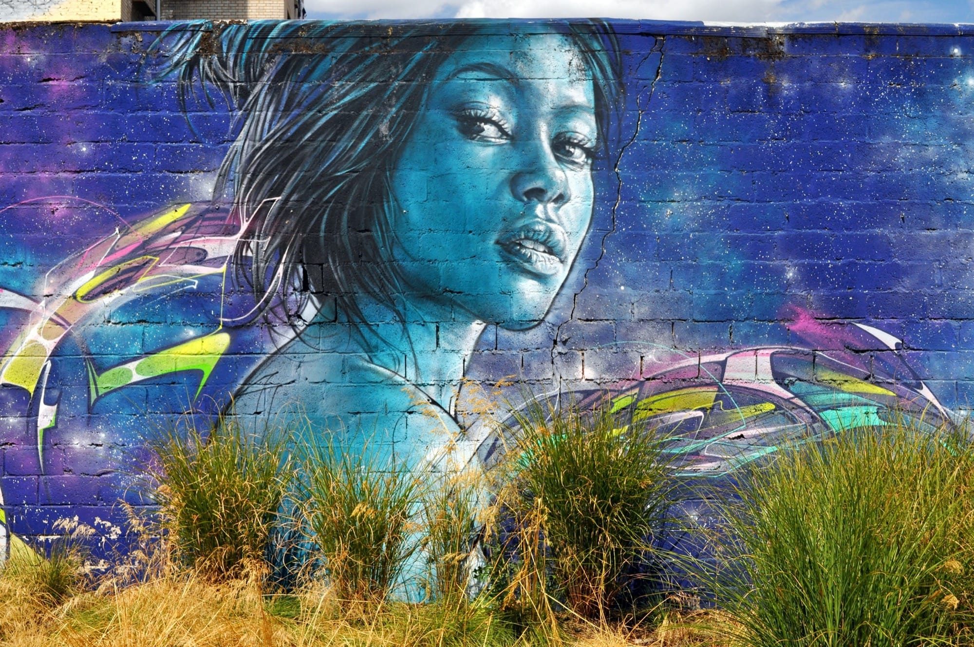 Akhine's Cosmic Portrait — Street art by Akhine in Saint-Ouen-sur-Seine