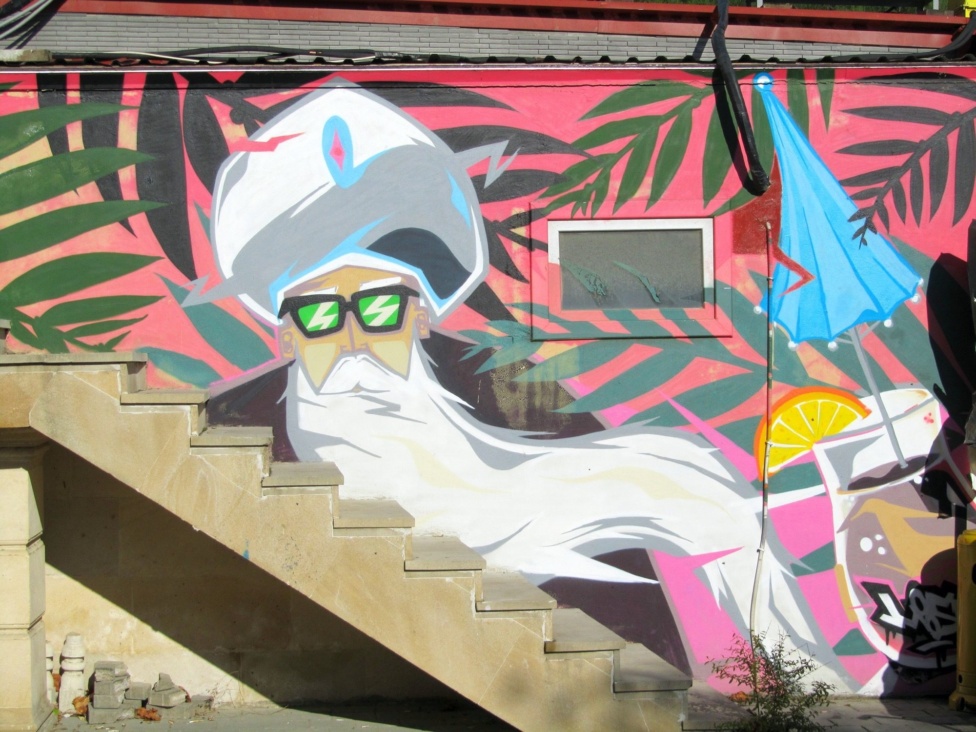 Tropical Lounge Character — Street art by Moosem135 in Bakı