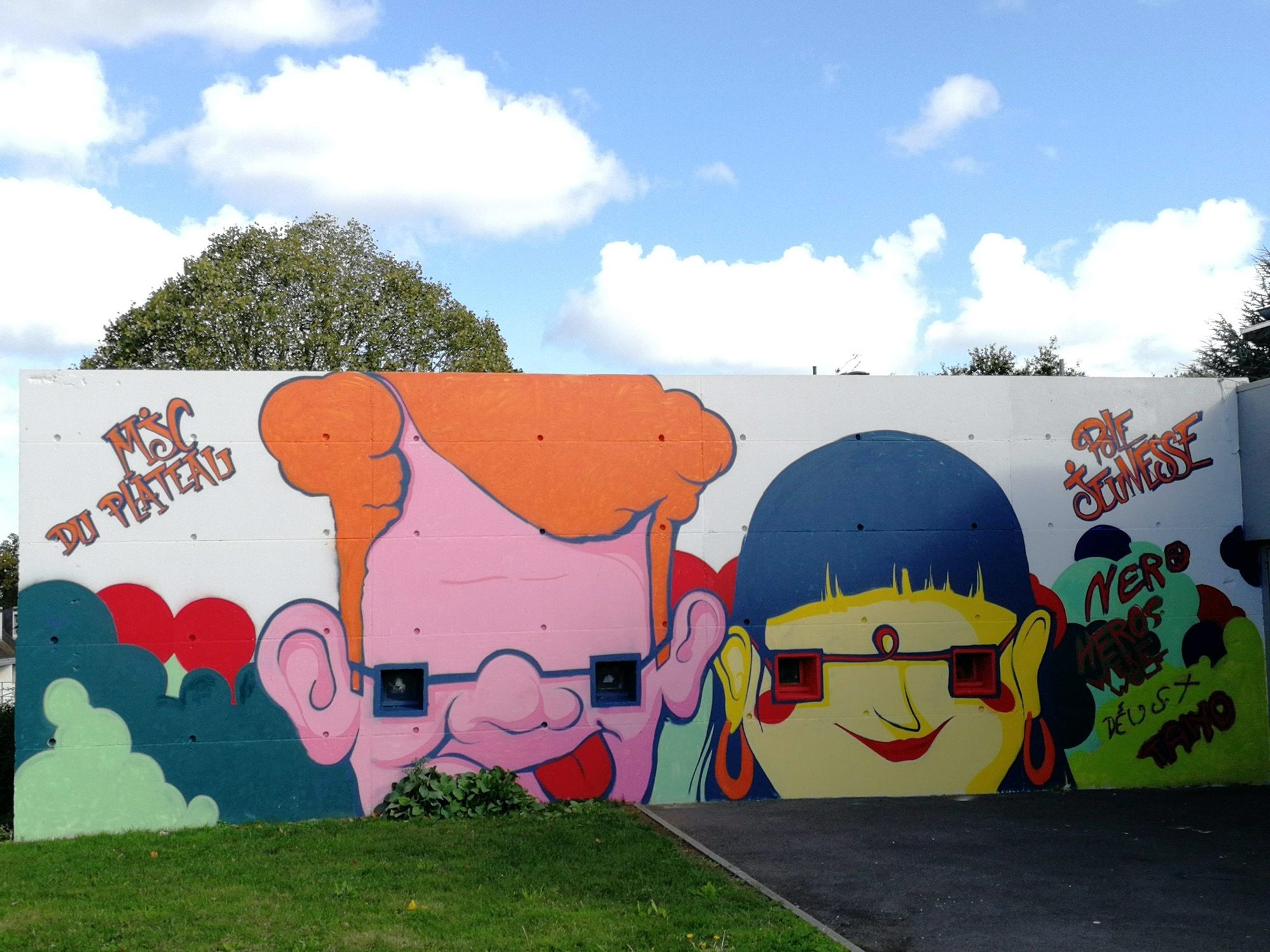 Personnages de la MJC du Plateau — Street art à Saint-Brieuc