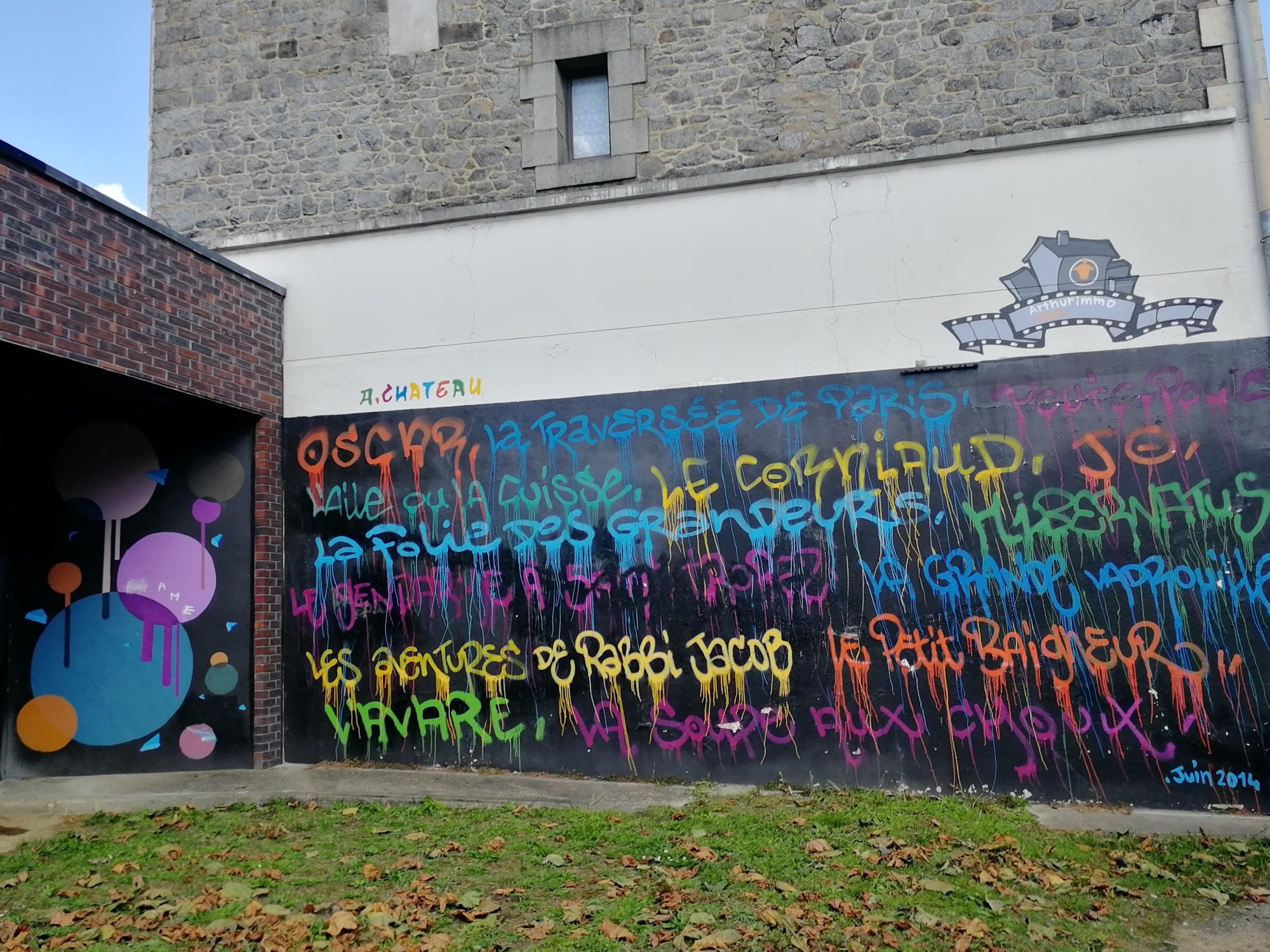 Tribute to Louis de Funès Films — Street art in Saint-Brieuc
