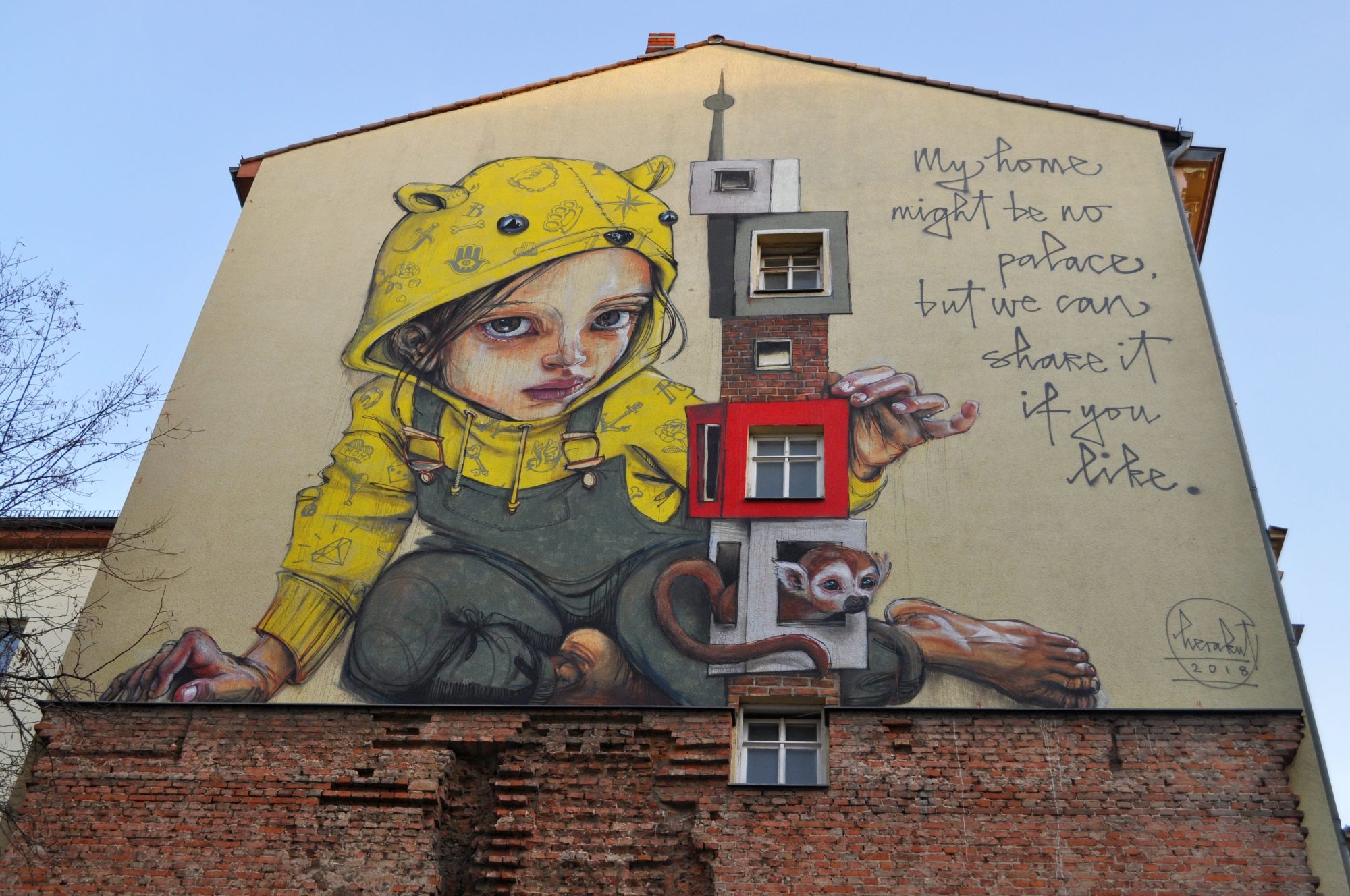Mon foyer n'est pas un palais — Street art de Herakut à Berlin