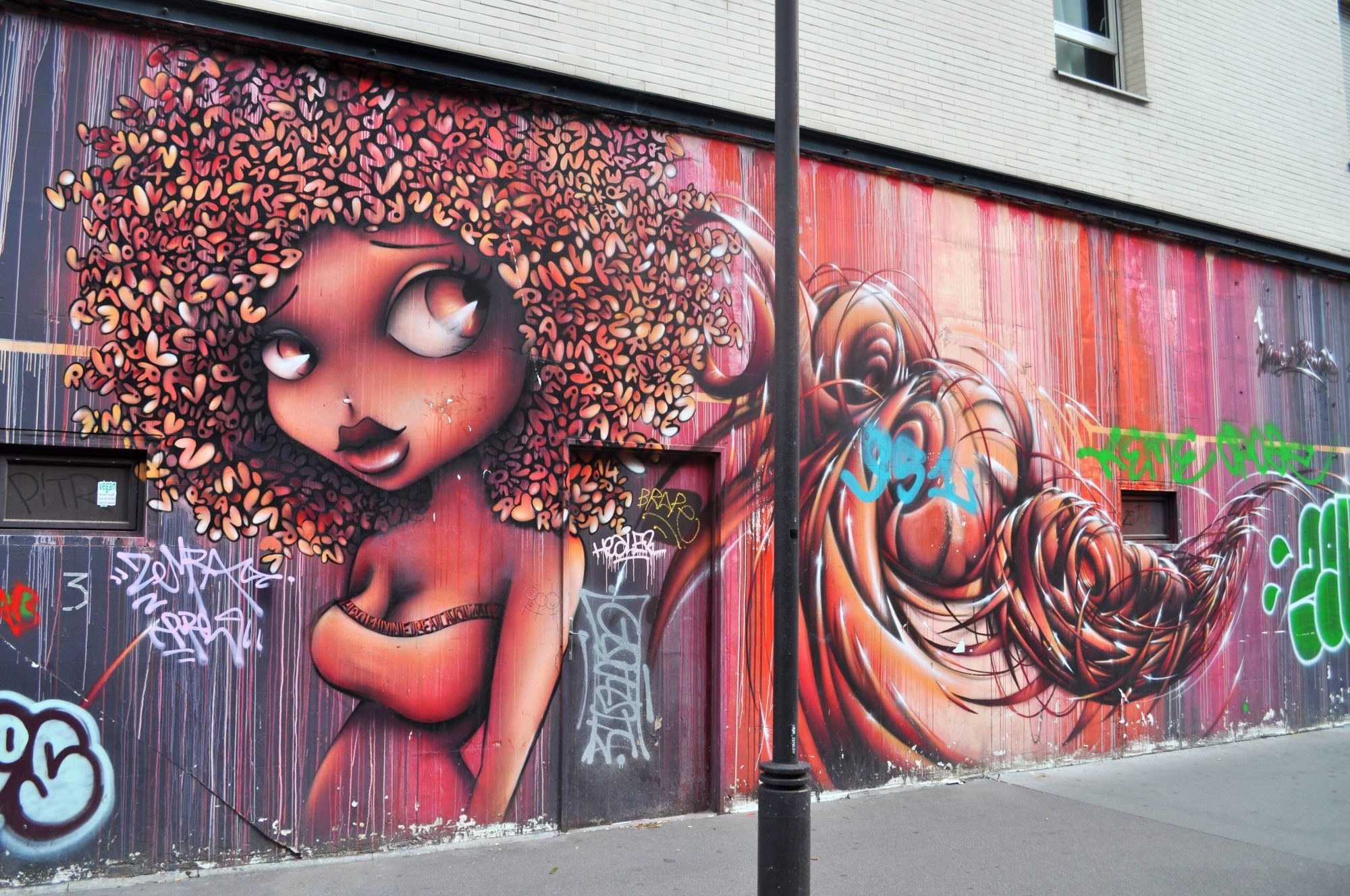 Afro Woman by Rea One — Street art by Vinie, Rea One in Paris