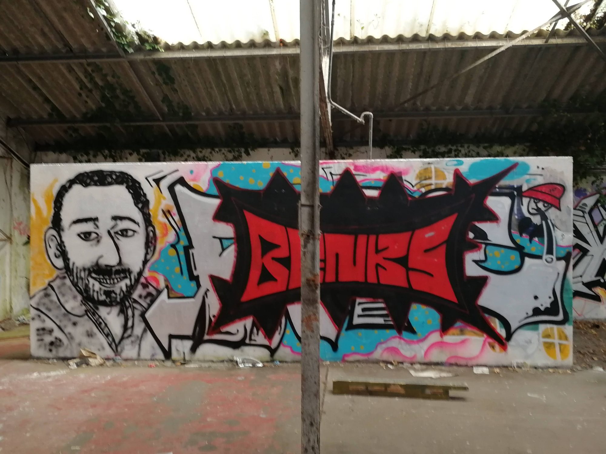 BLNKS Lettering and Portrait, Morlaix — Street art in Morlaix