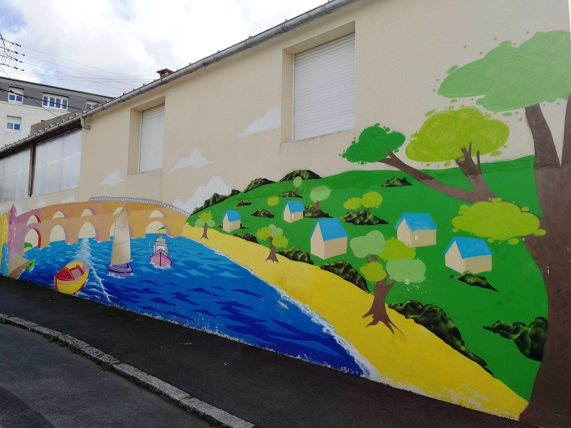 Paysage breton colore, Morlaix — Street art à Morlaix