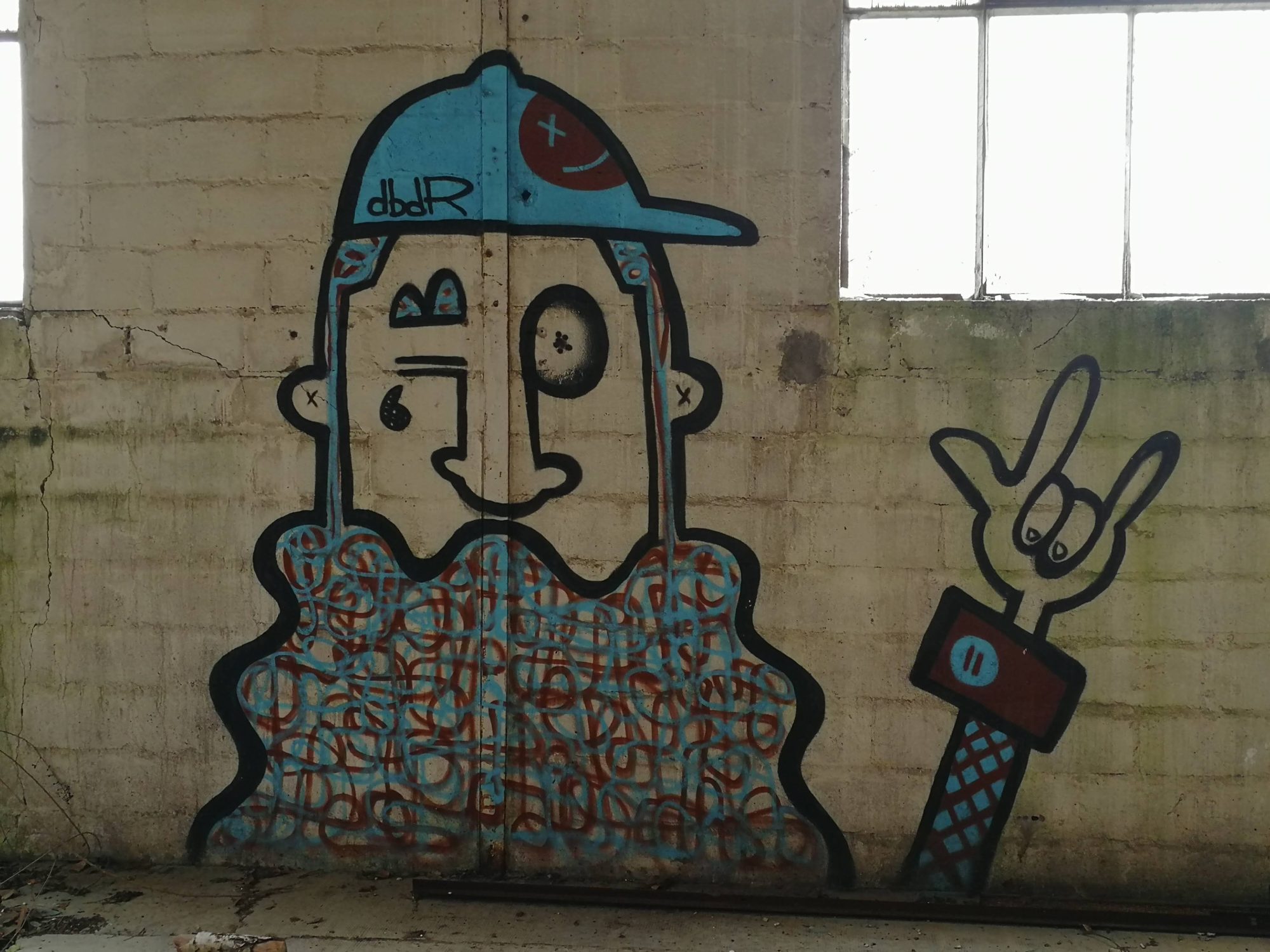 Deuxben's Bearded Character — Street art by Deuxben de Rennes in Issé