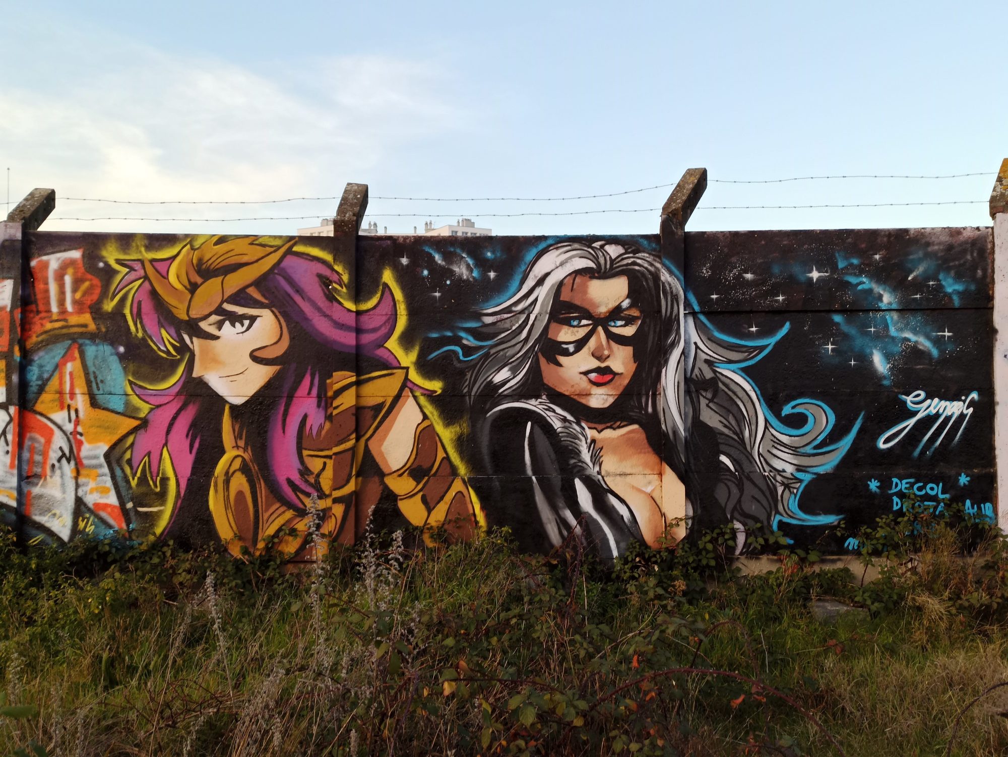 Manga Warriors Duo in Nantes — Street art in Nantes