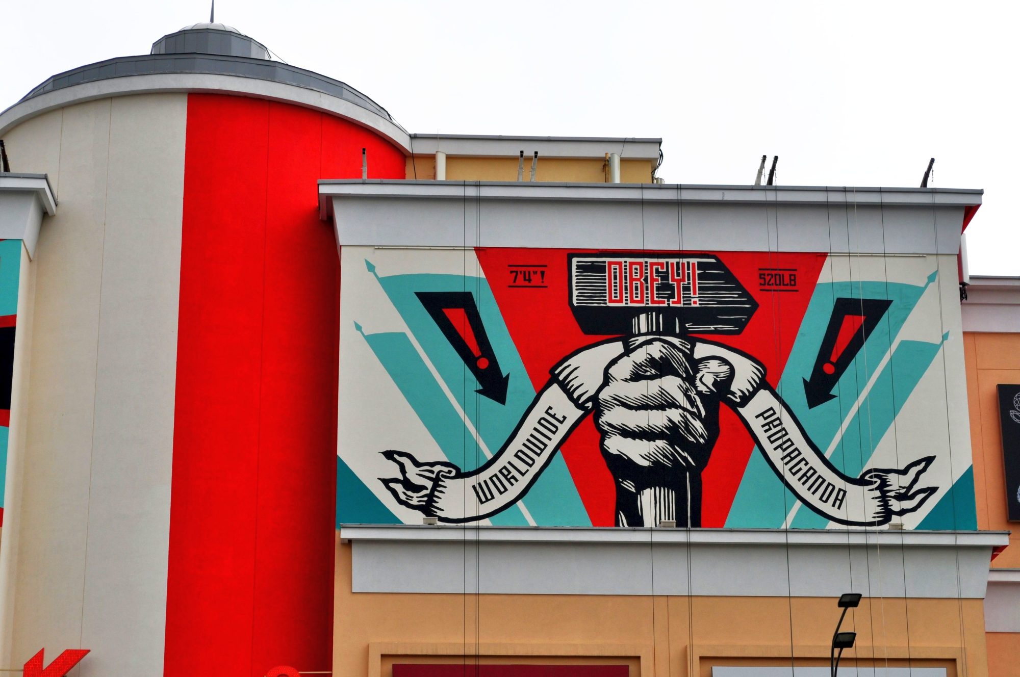 Worldwide Propaganda Fist and Hammer — Street art by Obey (Shepard Fairey) in Moskva