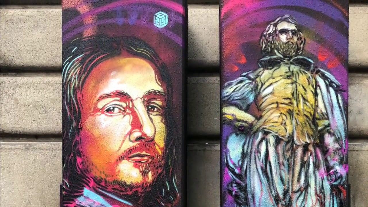 Portraits on Skateboards C215 — Street art by C215 in Paris