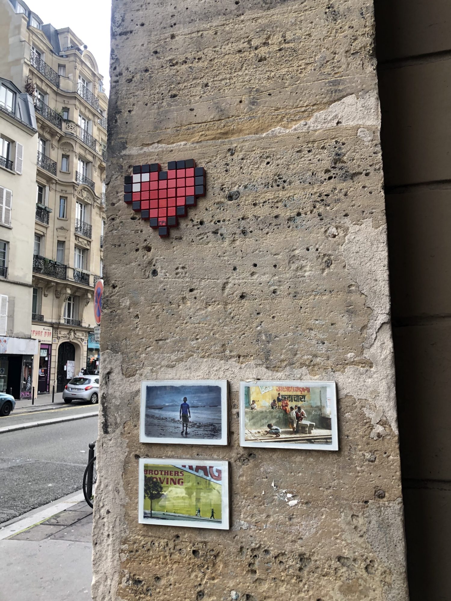 Pixel Heart Polaroids — Street art by Coeur pixel in Paris