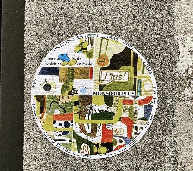 Urban Circular Collage — Street art by Monsieur plus in Paris