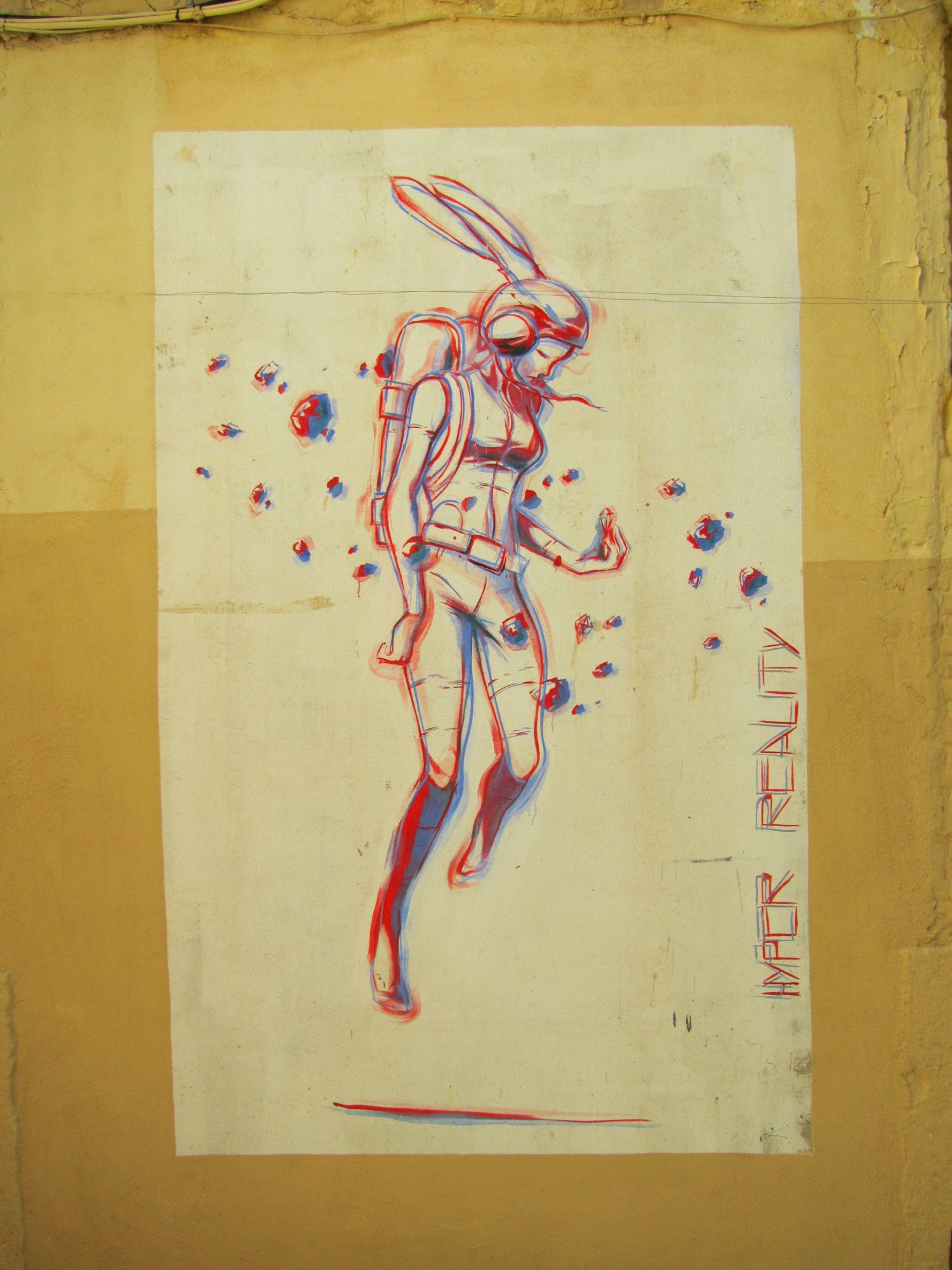 Hyper Reality, the Rabbit Girl — Street art by Deih xlf in València