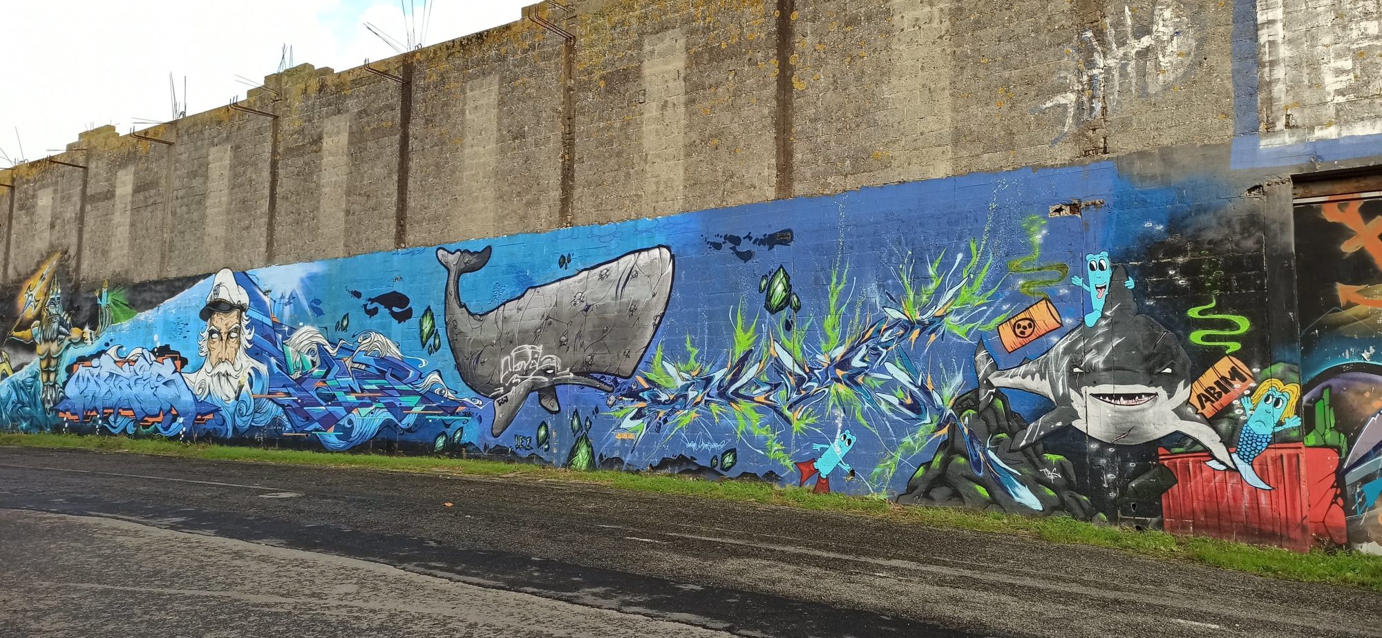Large Marine Mural with Ecological Message — Street art in Lorient