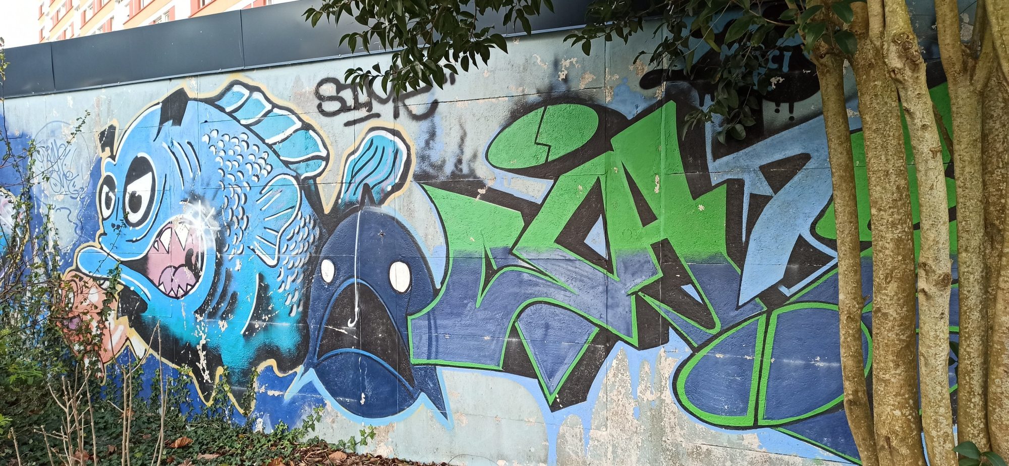 Blue Monsters — Street art in Lorient